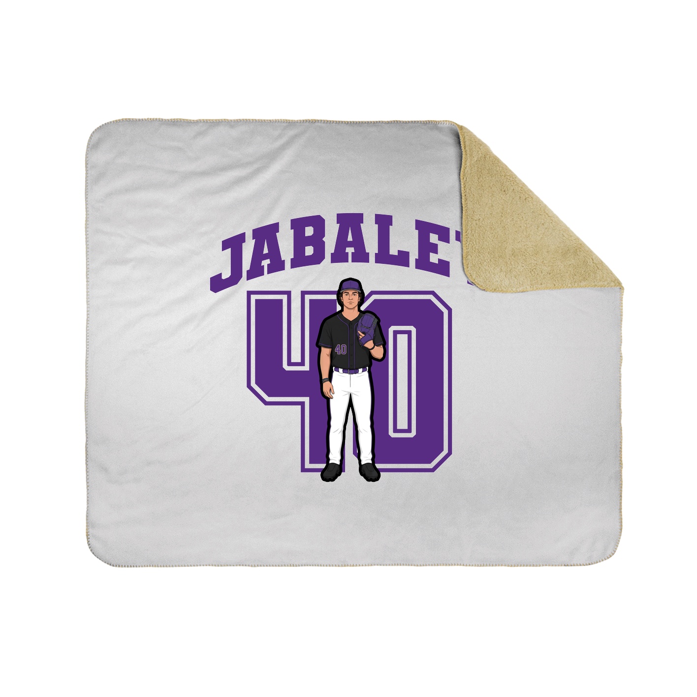 Throw Blanket — Number in White