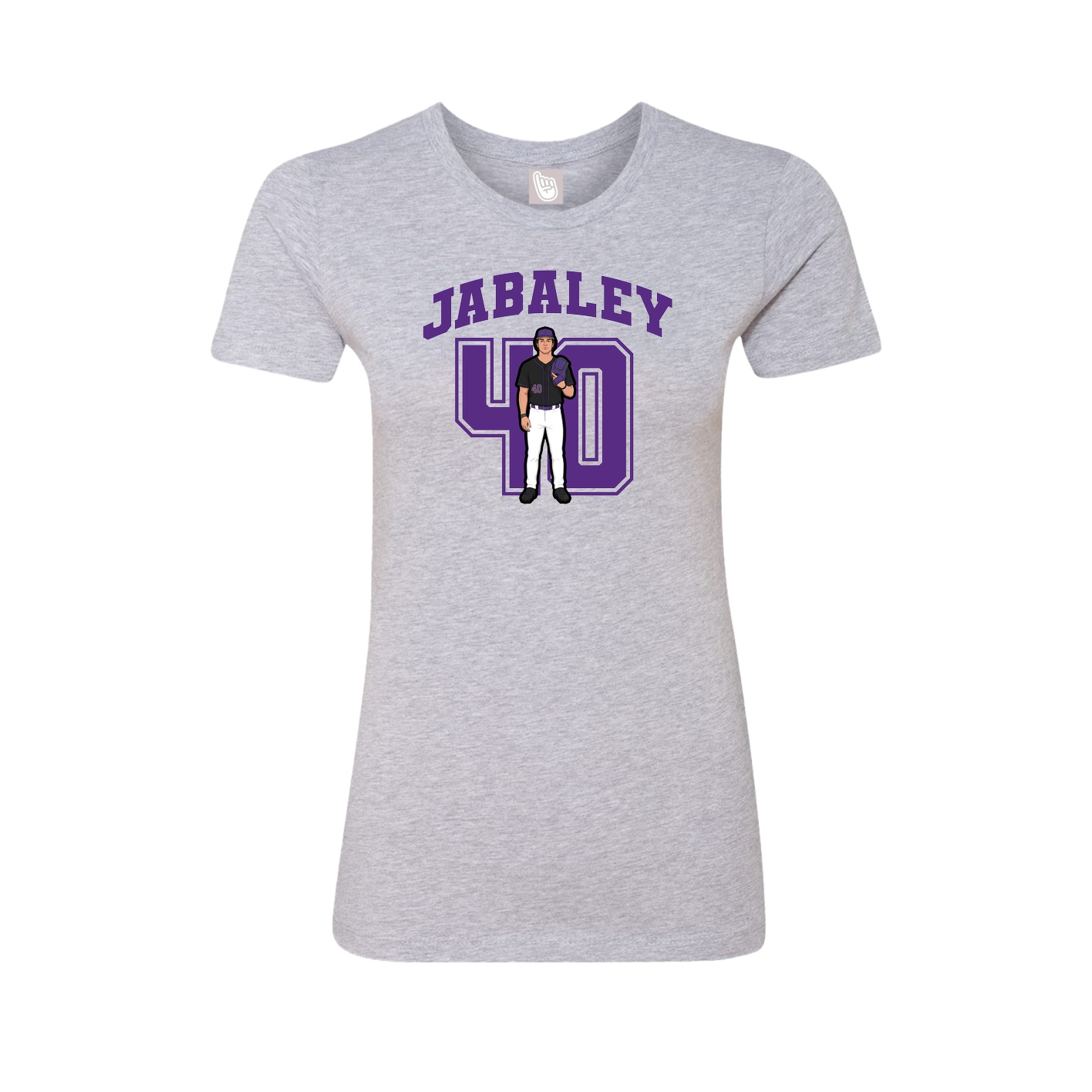 Fitted Women's Tee — Number in Grey