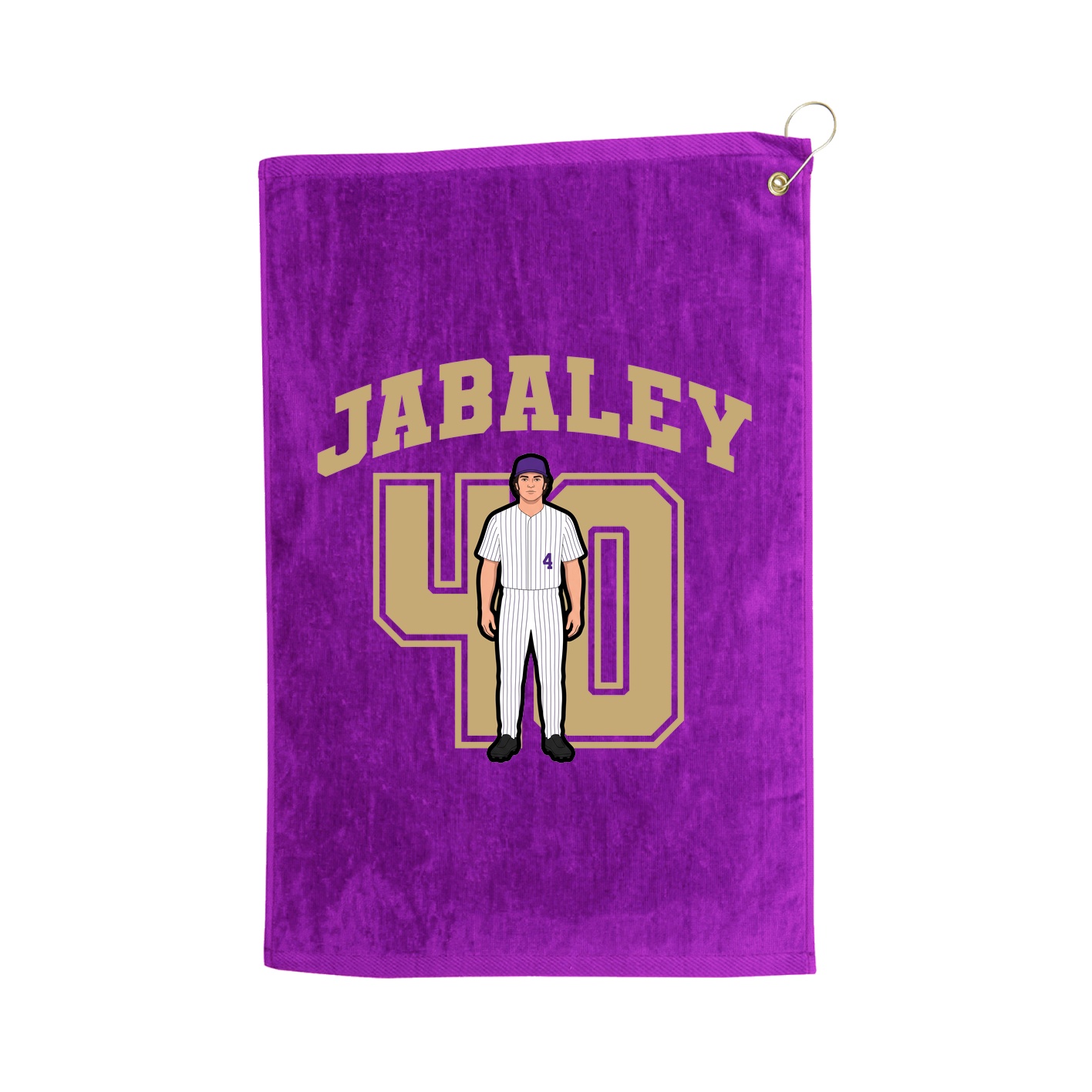 Golf Towel — Number in Purple