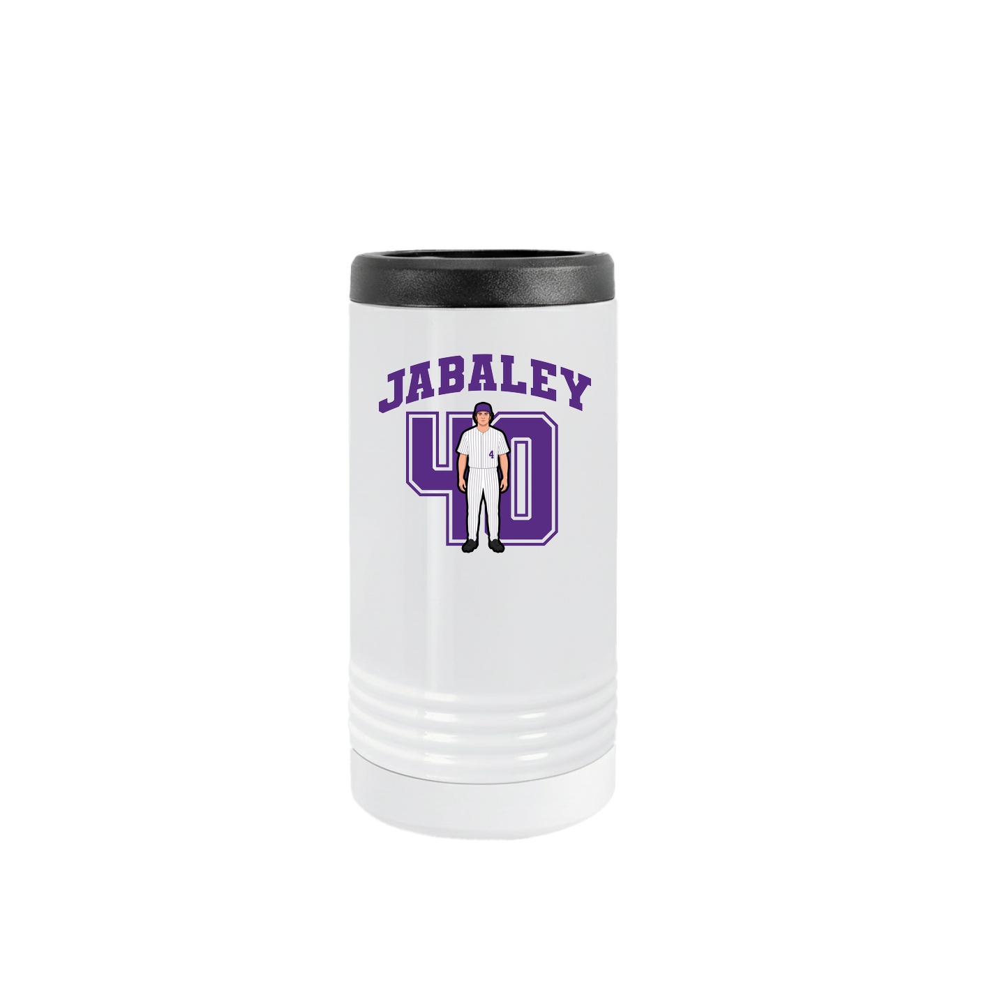 Slim Beverage Holder — Number in White