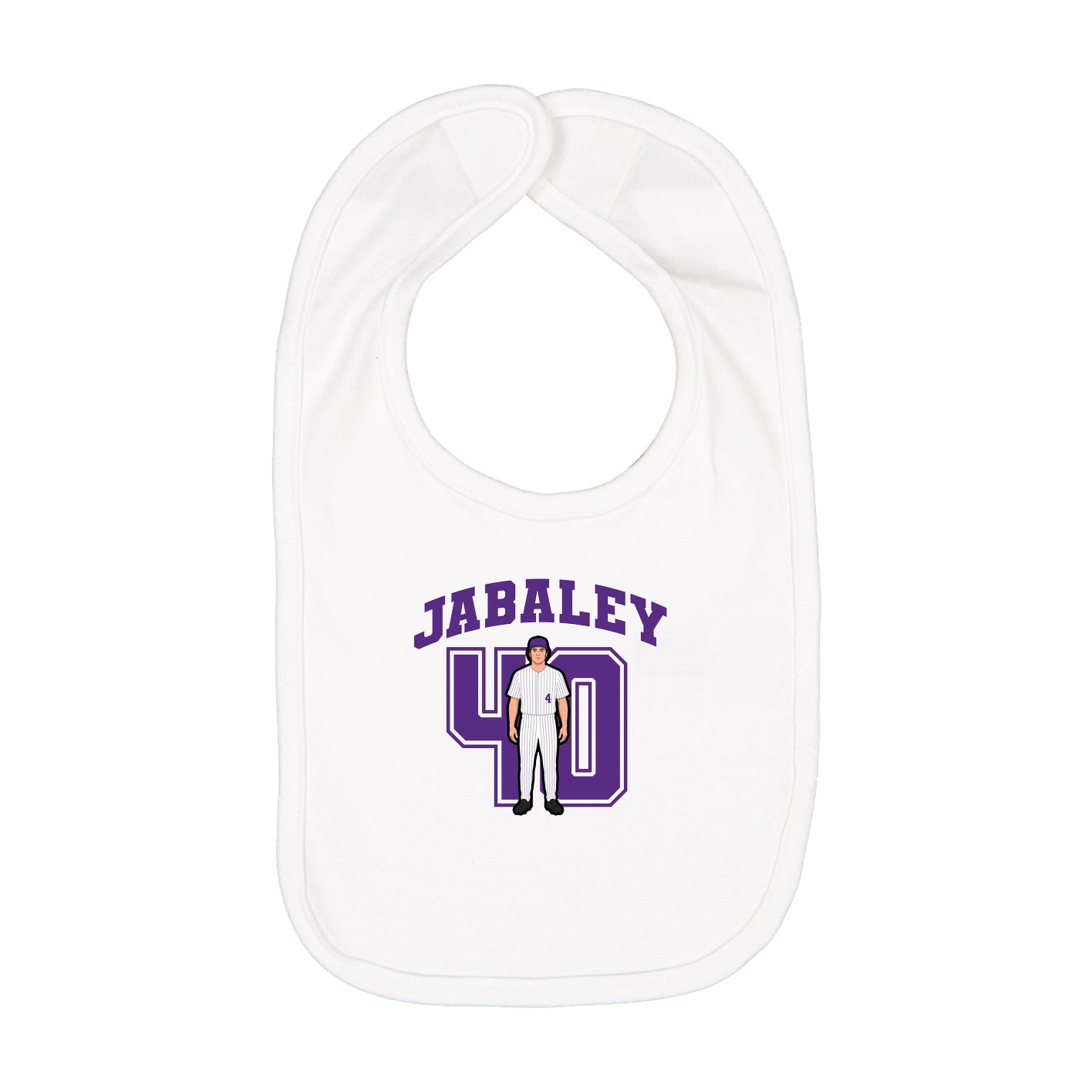 Infant Bib — Number in White