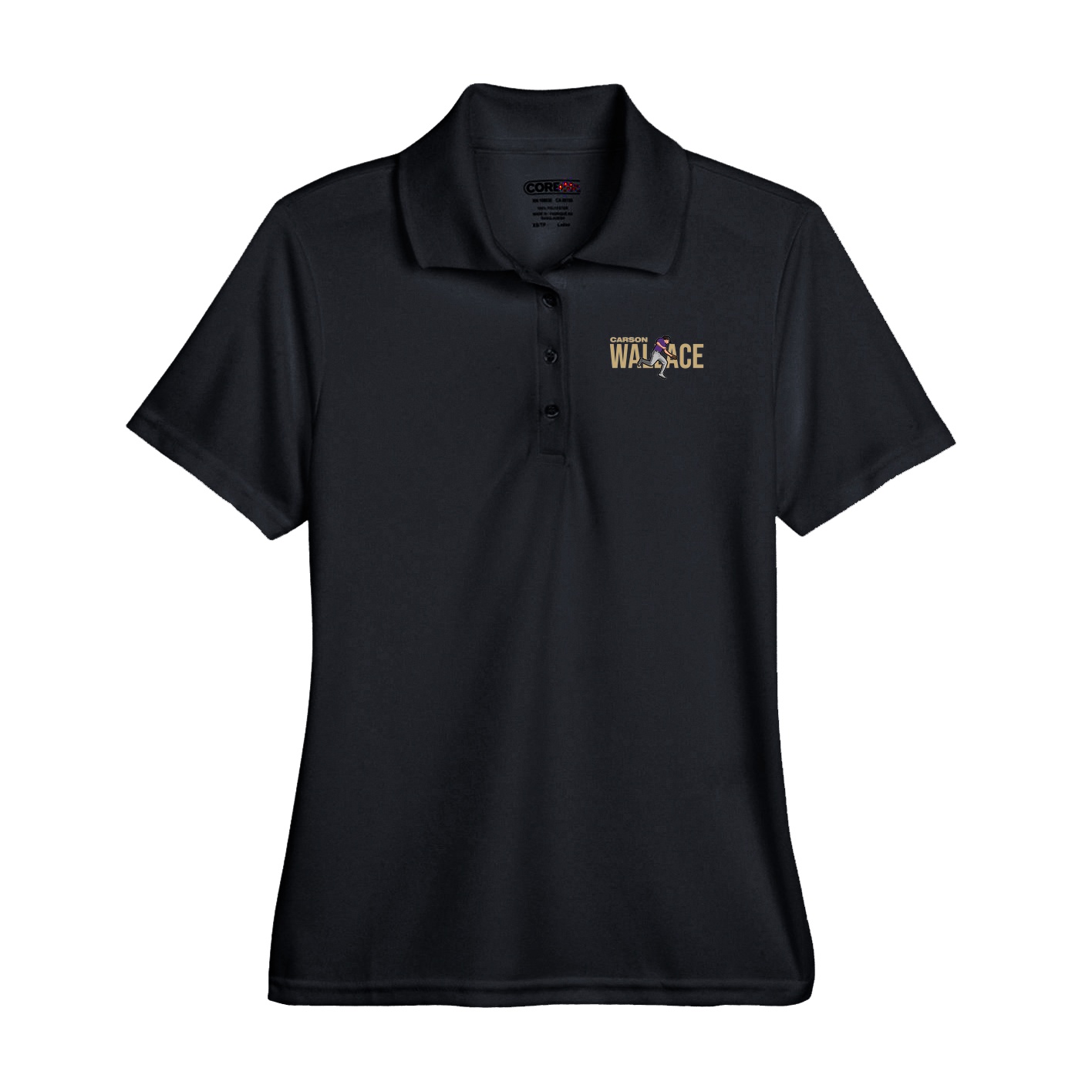 Performance Polo — Player Name in Black