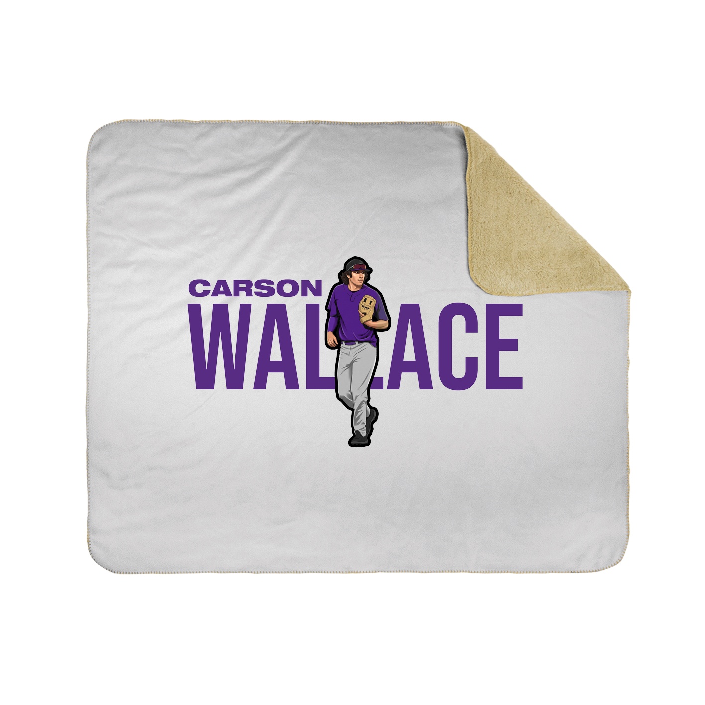 Throw Blanket — Player Name in White