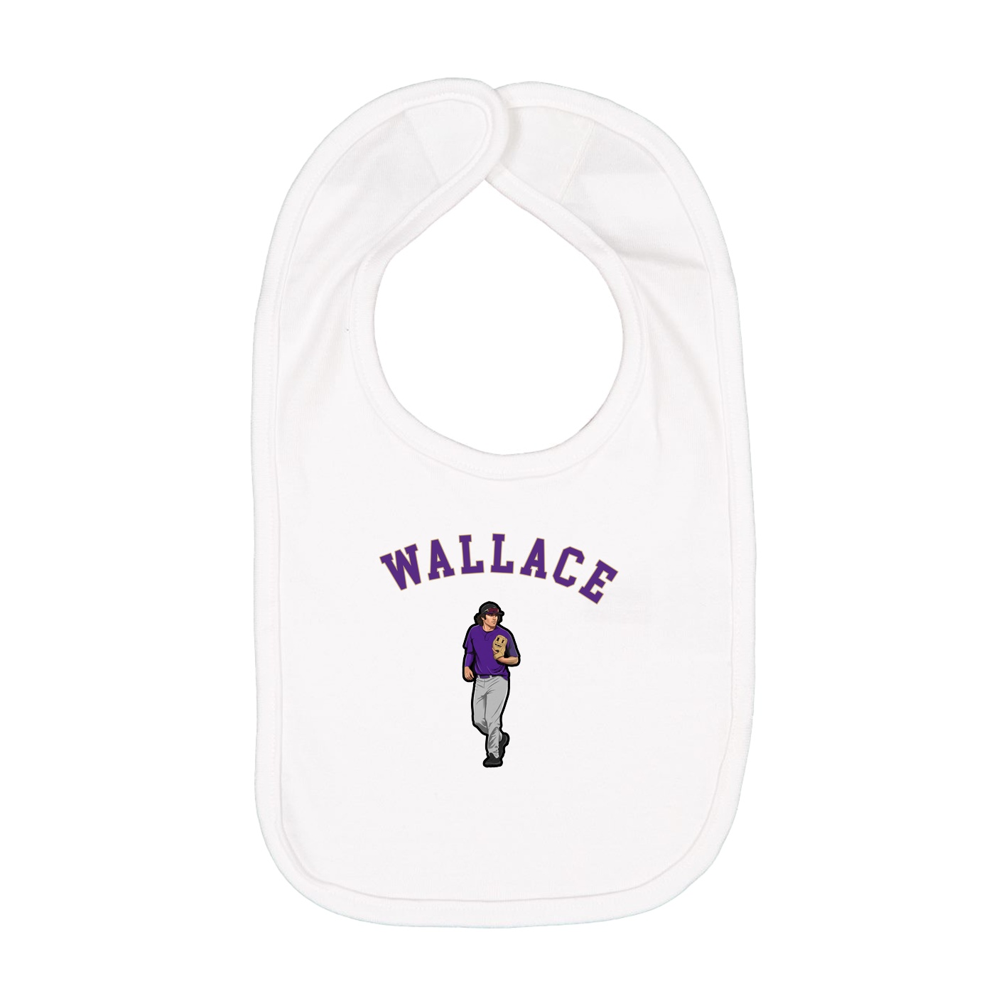 Infant Bib — Shirsey Arch in White