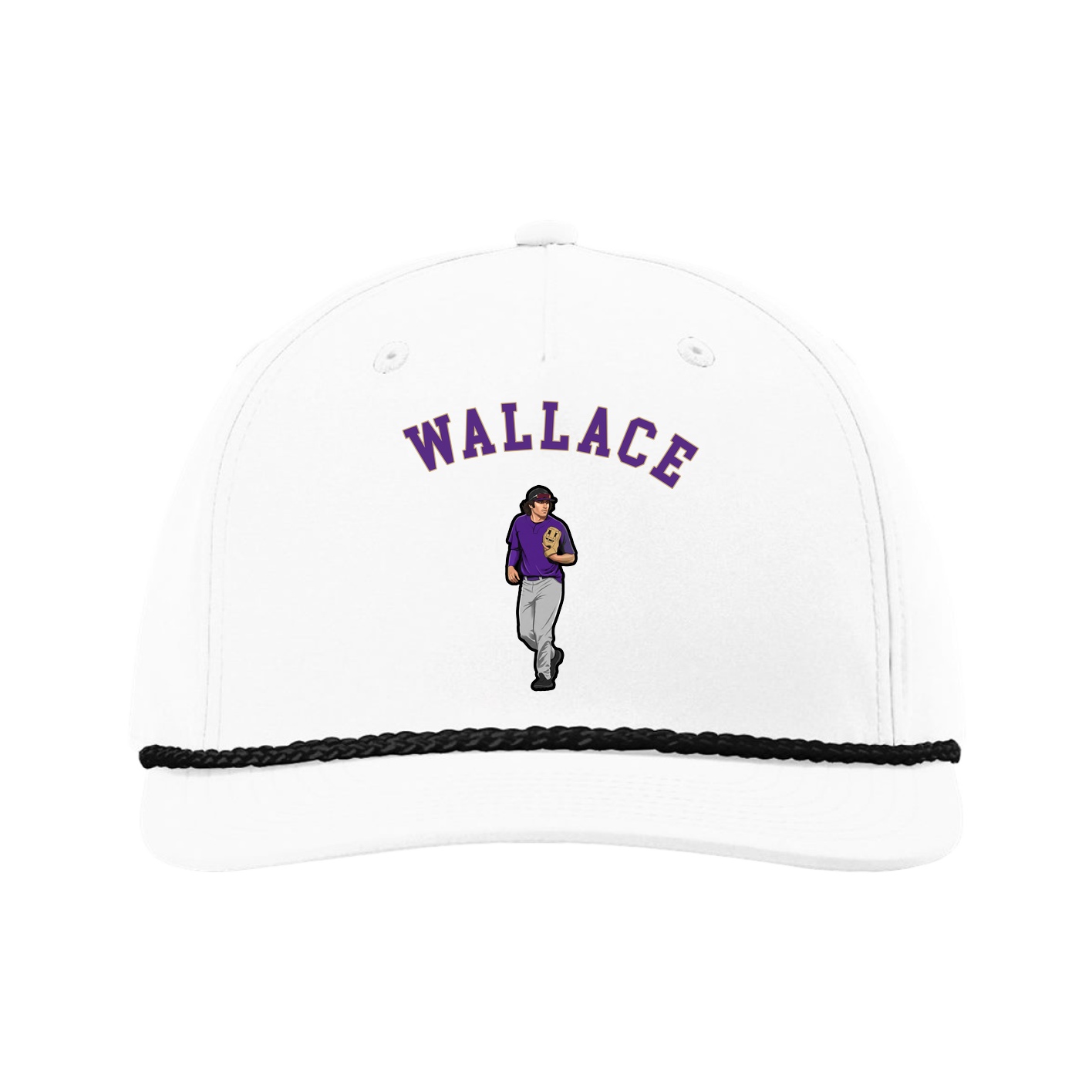 Five-Panel Classic Rope Cap — Shirsey Arch in White