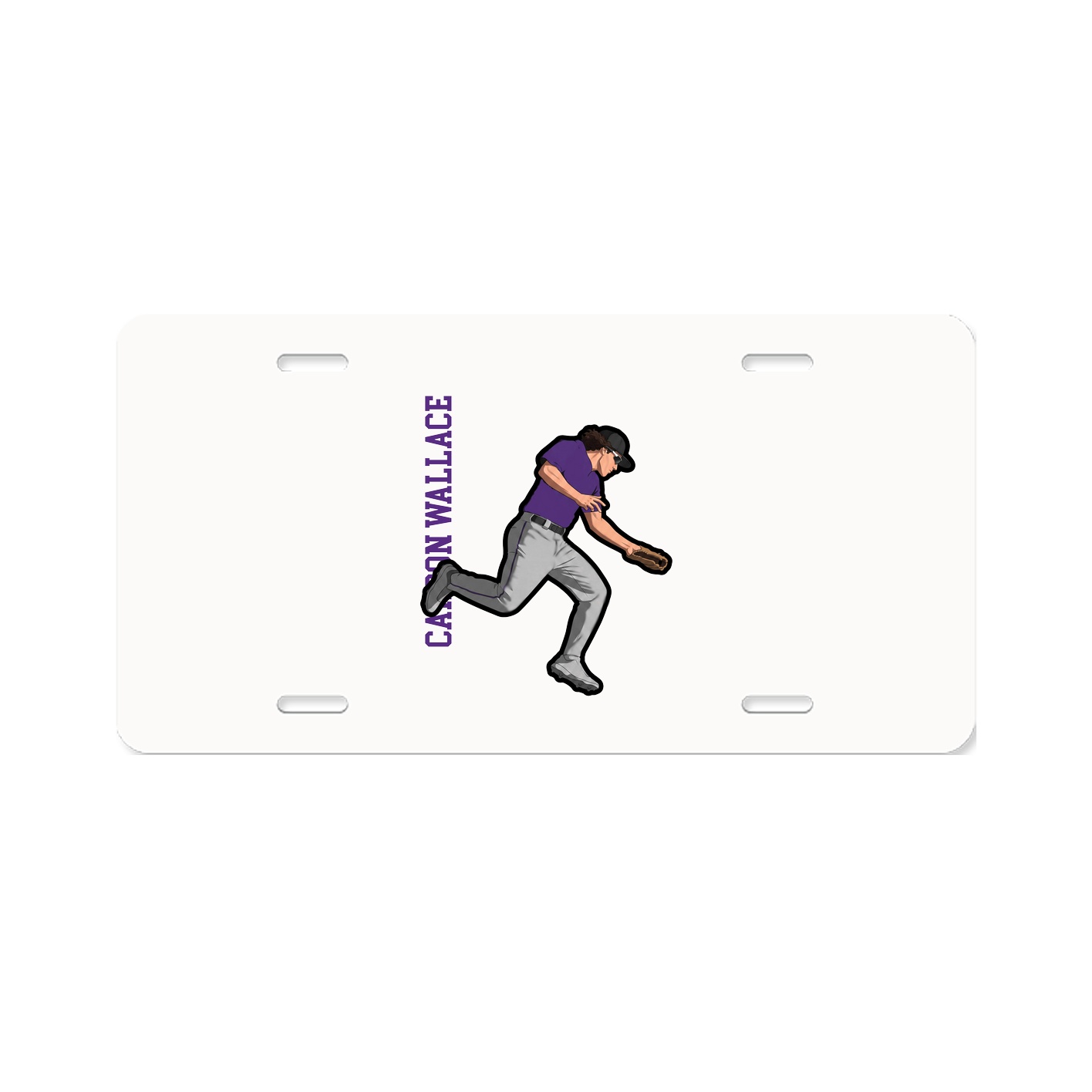 License Plate — Name Vertical in Classic