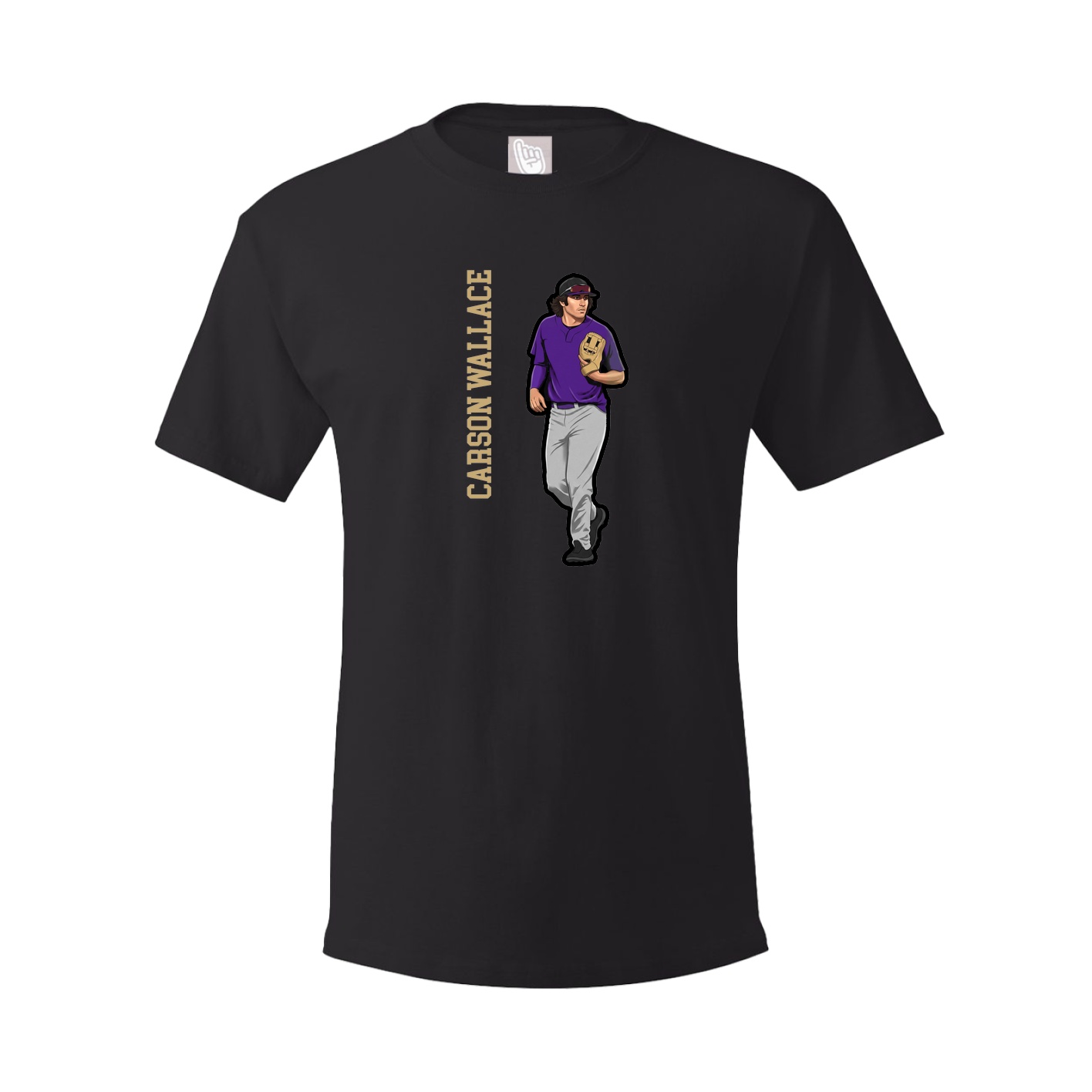 Youth Tee — Name Vertical in Black