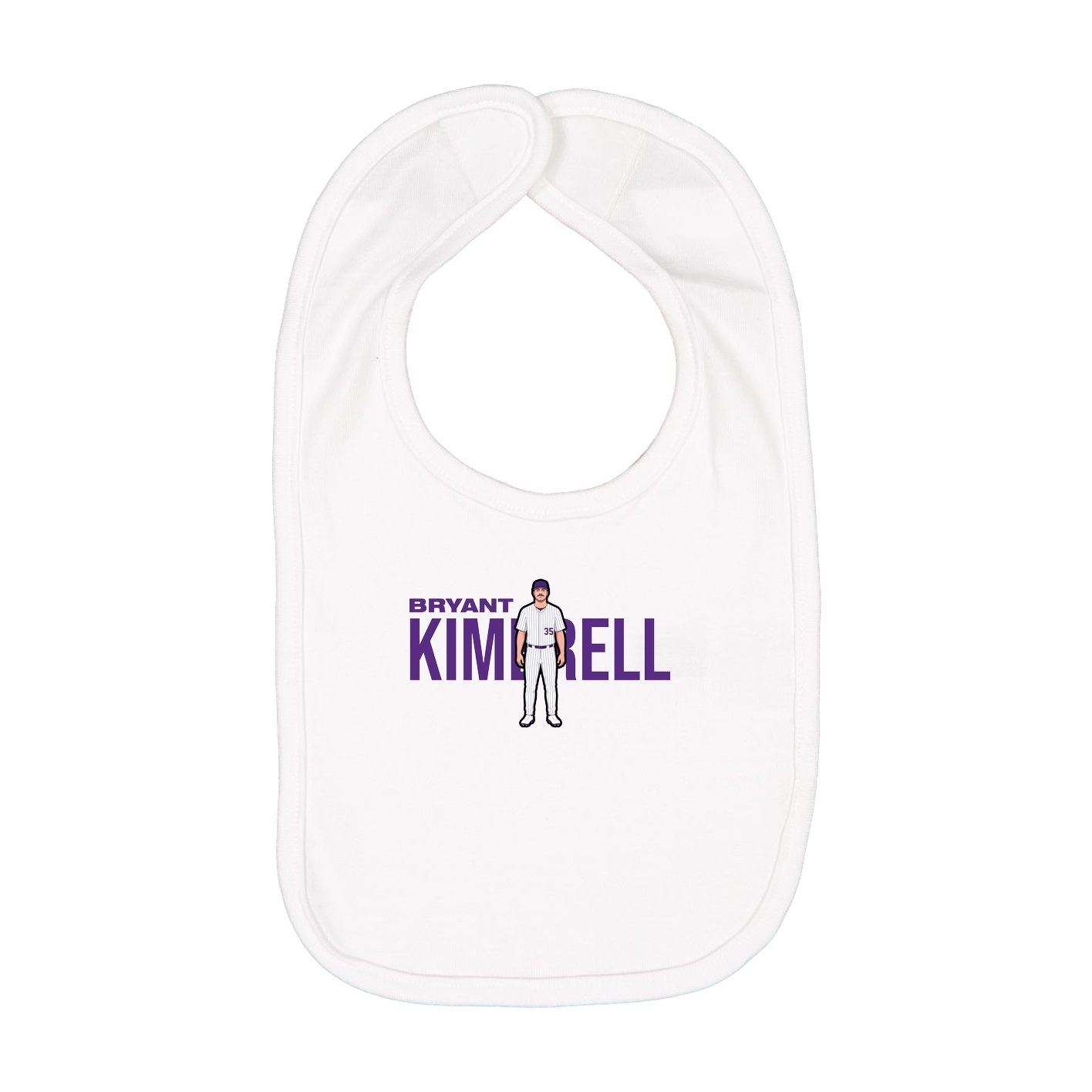 Infant Bib — Player Name in White