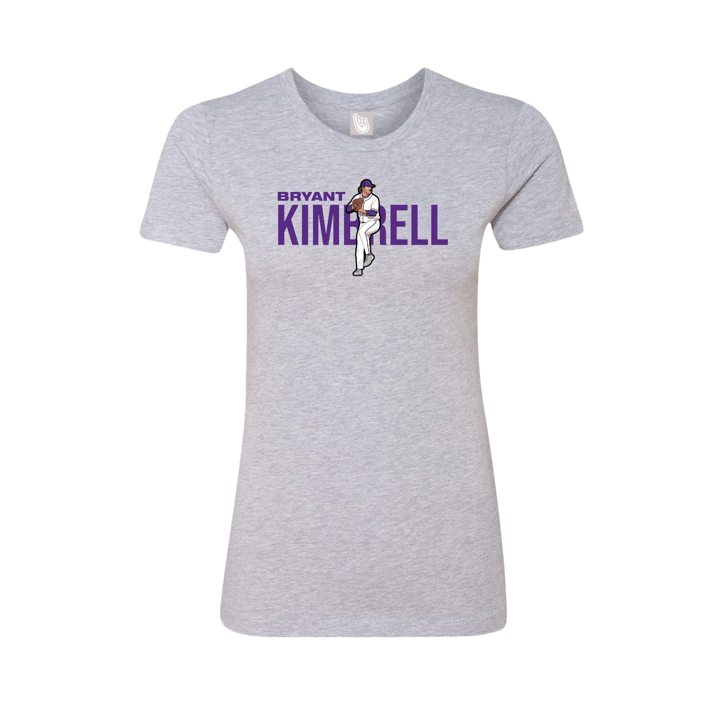 Fitted Women's Tee — Player Name in Grey