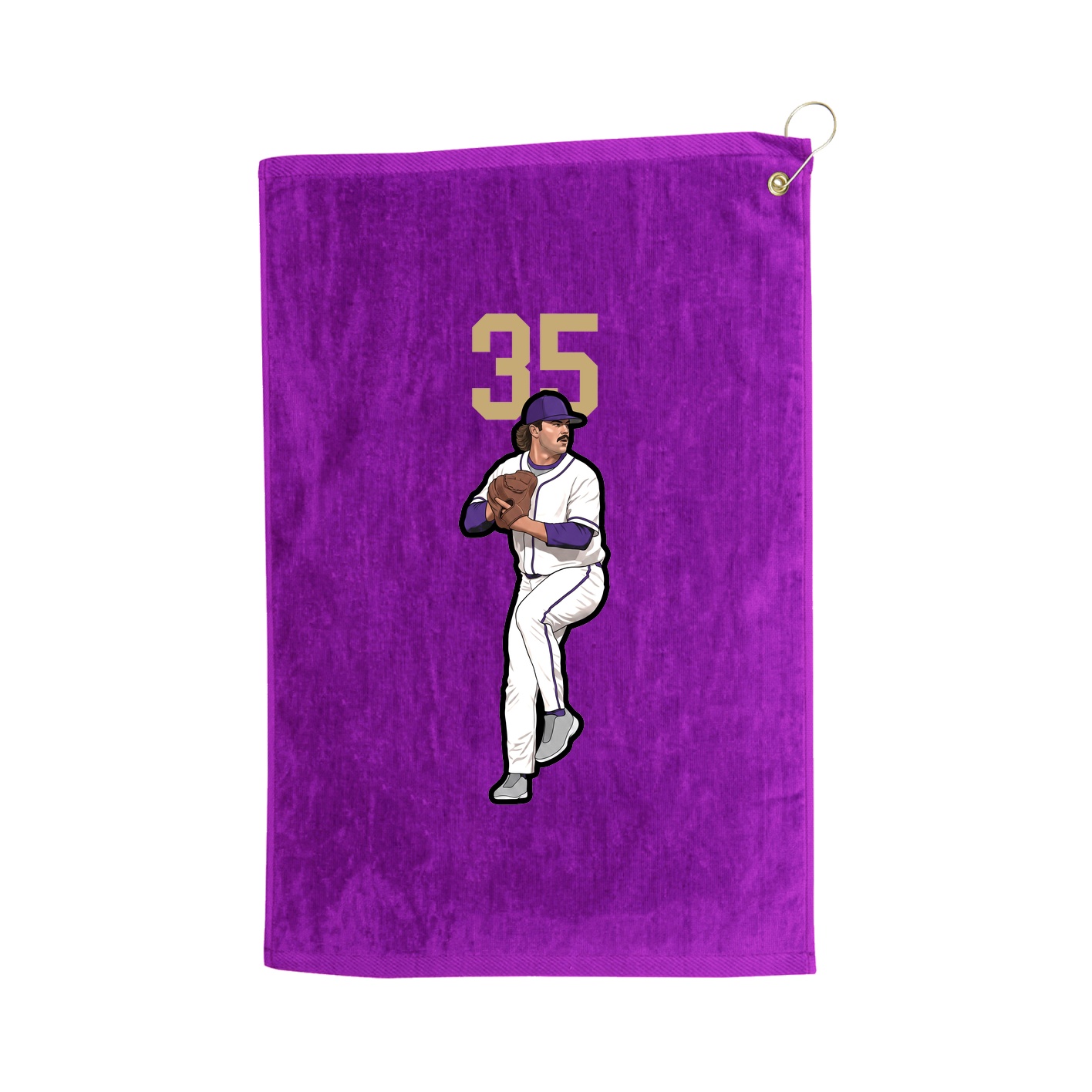 Golf Towel — Number Top in Purple