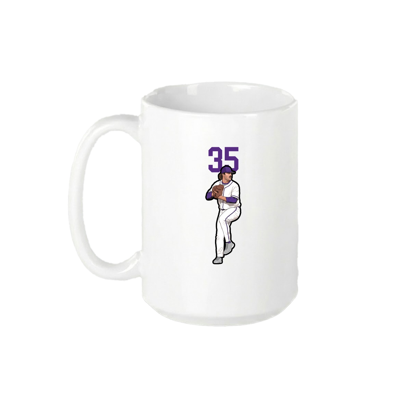 15oz Coffee Mug — Number Top in White
