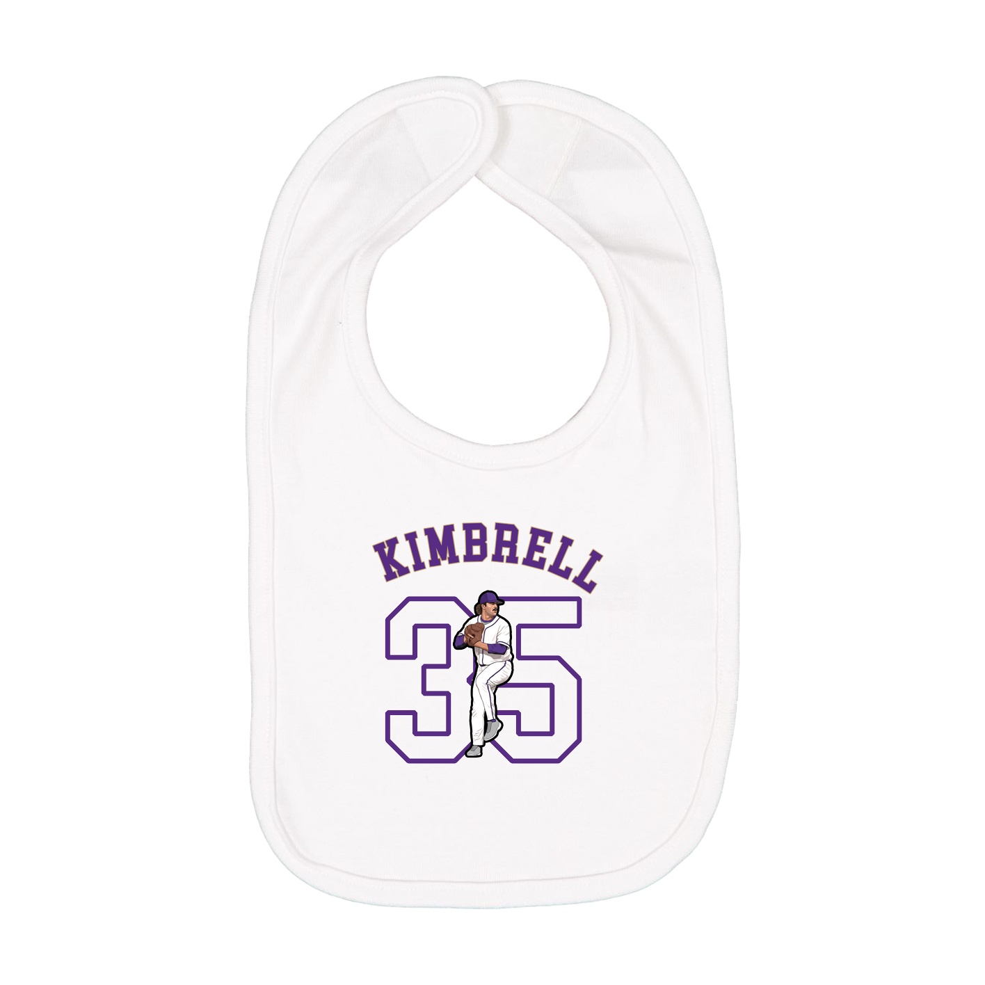 Infant Bib — Shirsey Arch in White