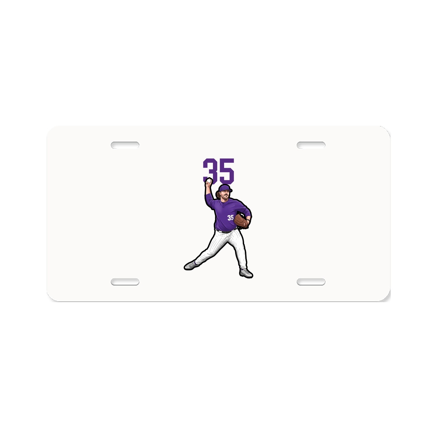 License Plate — Number Top in Classic