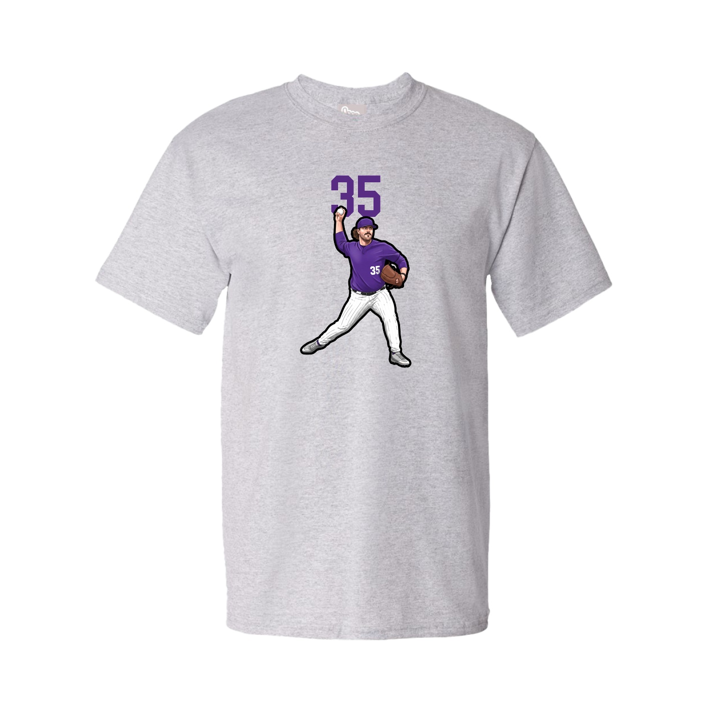 Youth Tee — Number Top in Grey