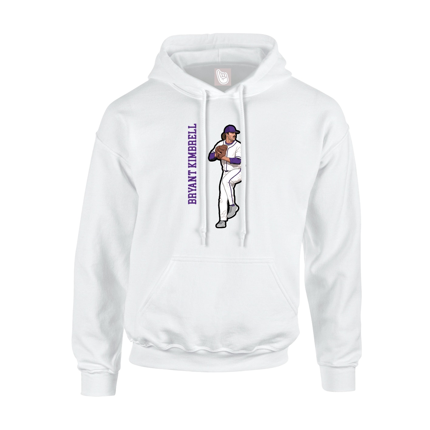 Hoodie — Name Vertical in White