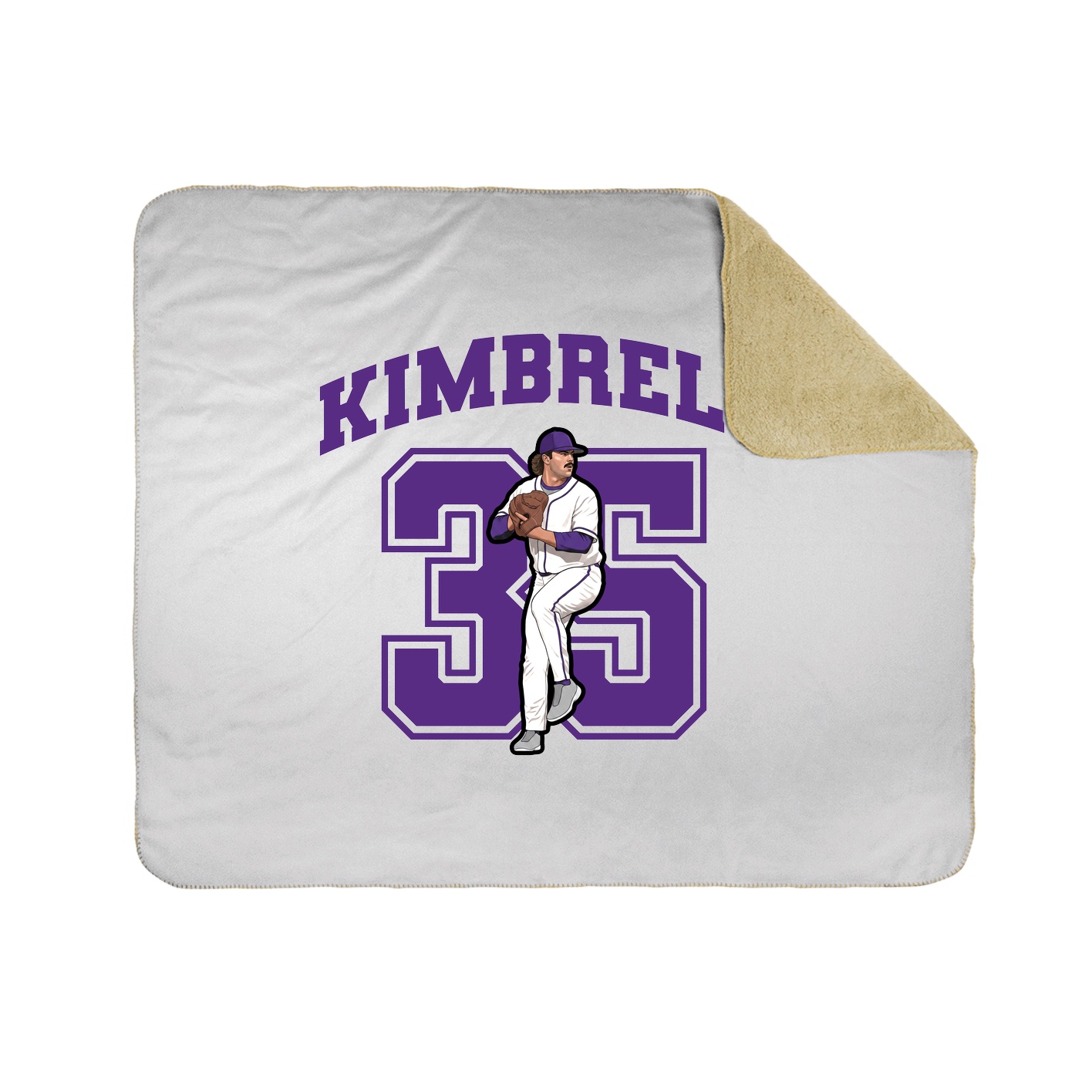 Throw Blanket — Number in White