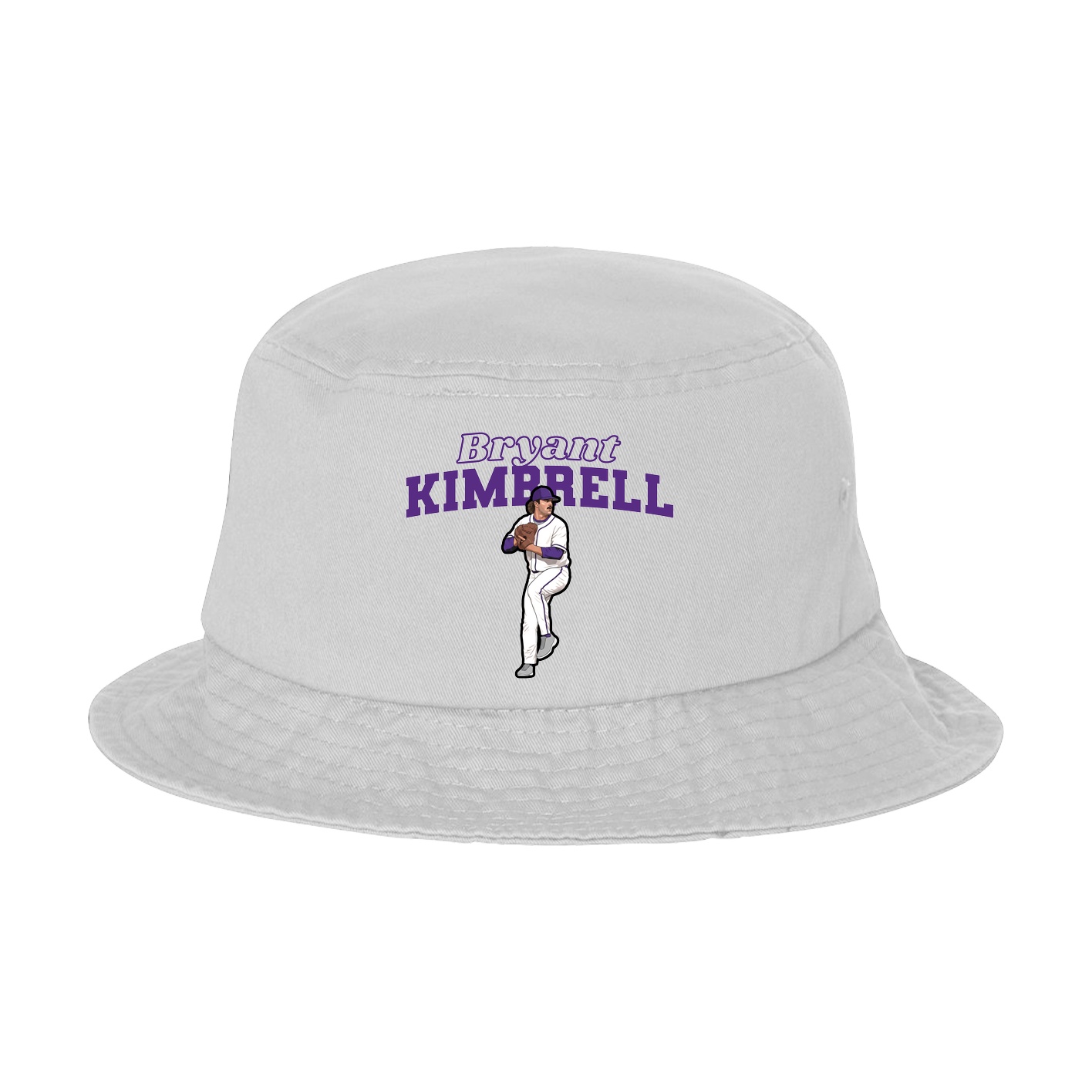 Bucket Cap — Name Arch in White