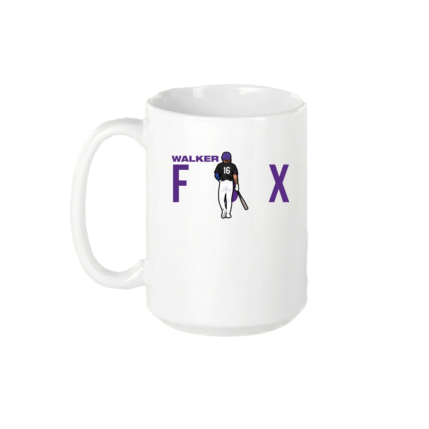 15oz Coffee Mug — Player Name in White