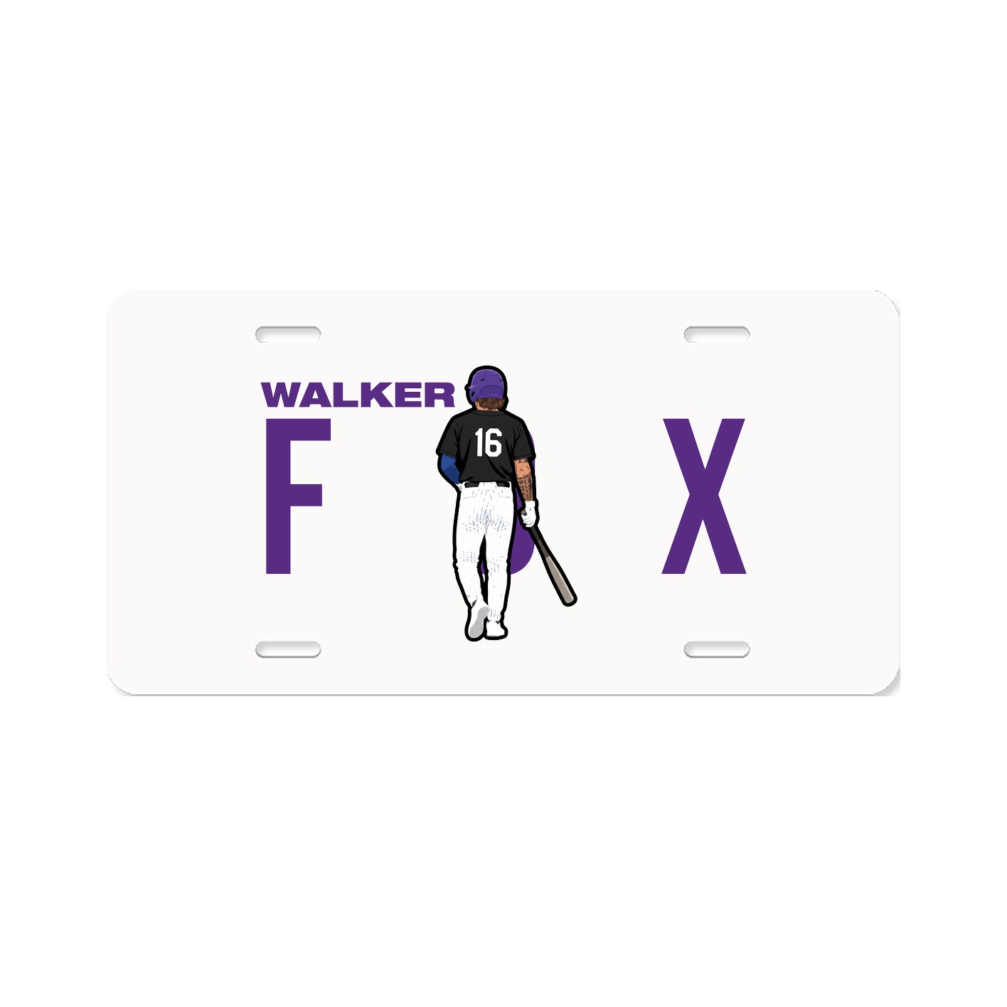 License Plate — Player Name in Classic
