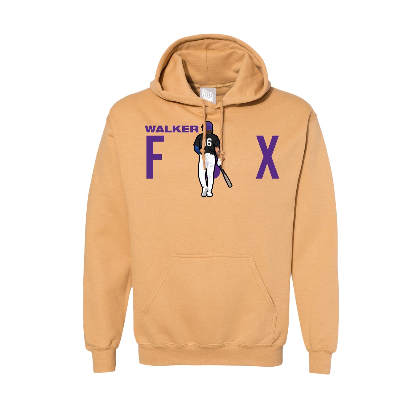 Hoodie — Player Name in Vegas Gold