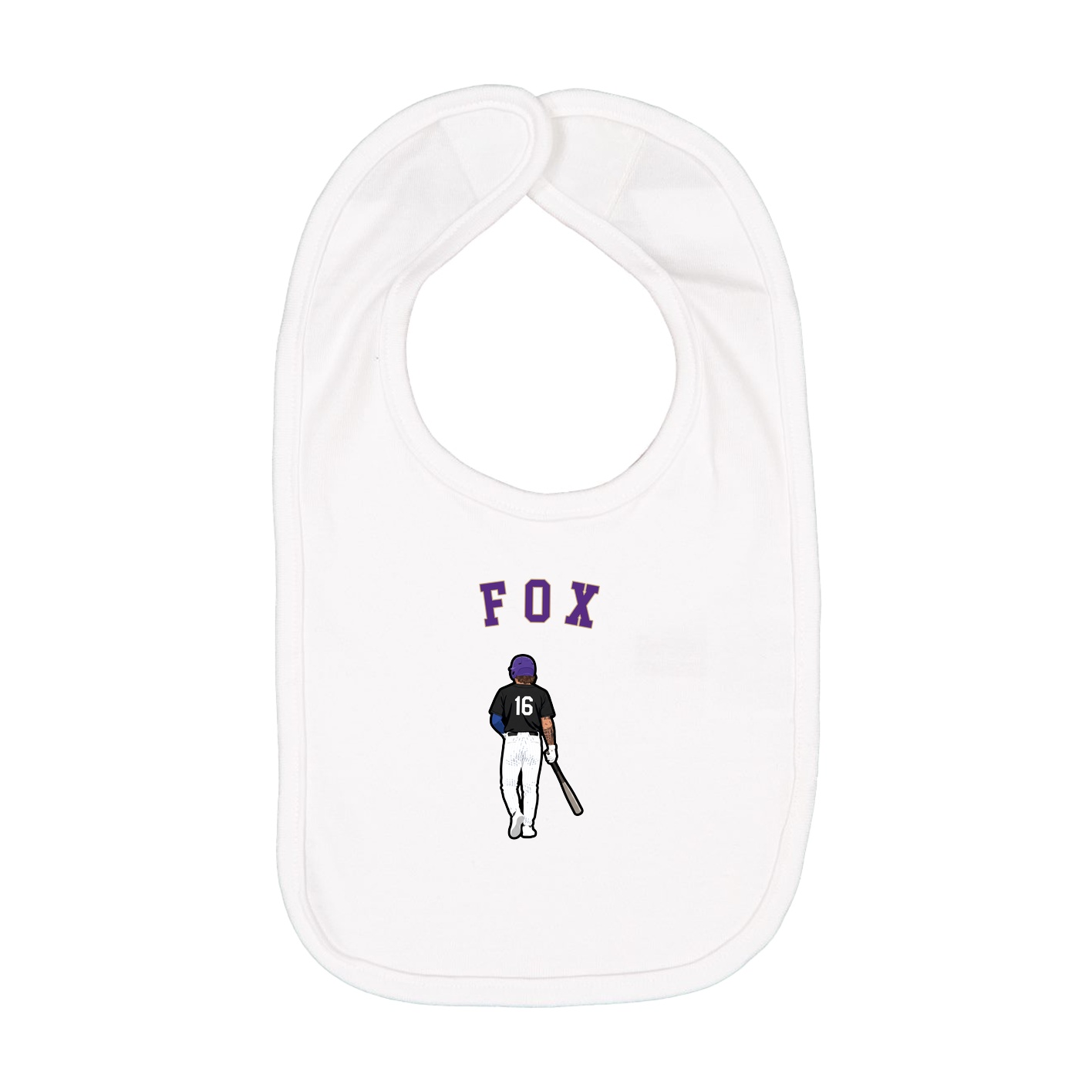Infant Bib — Shirsey Arch in White