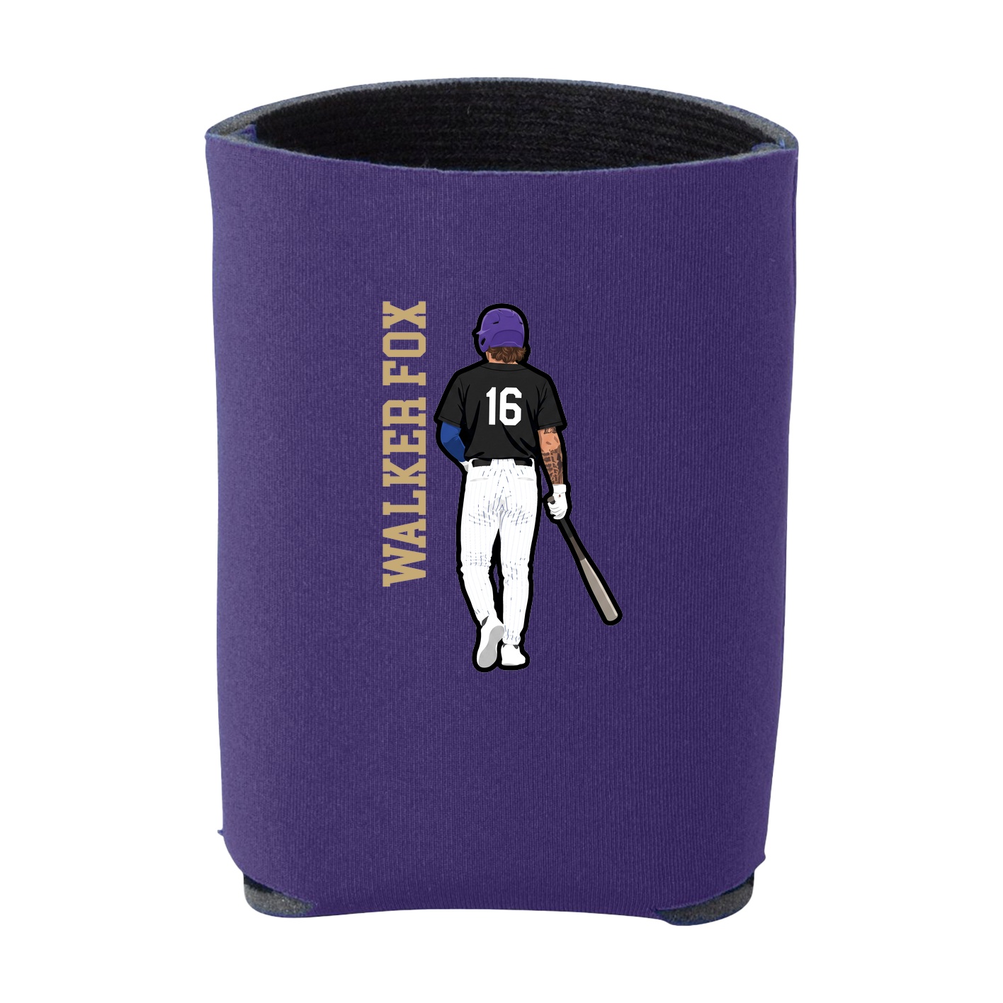 Can Holder — Name Vertical in Purple