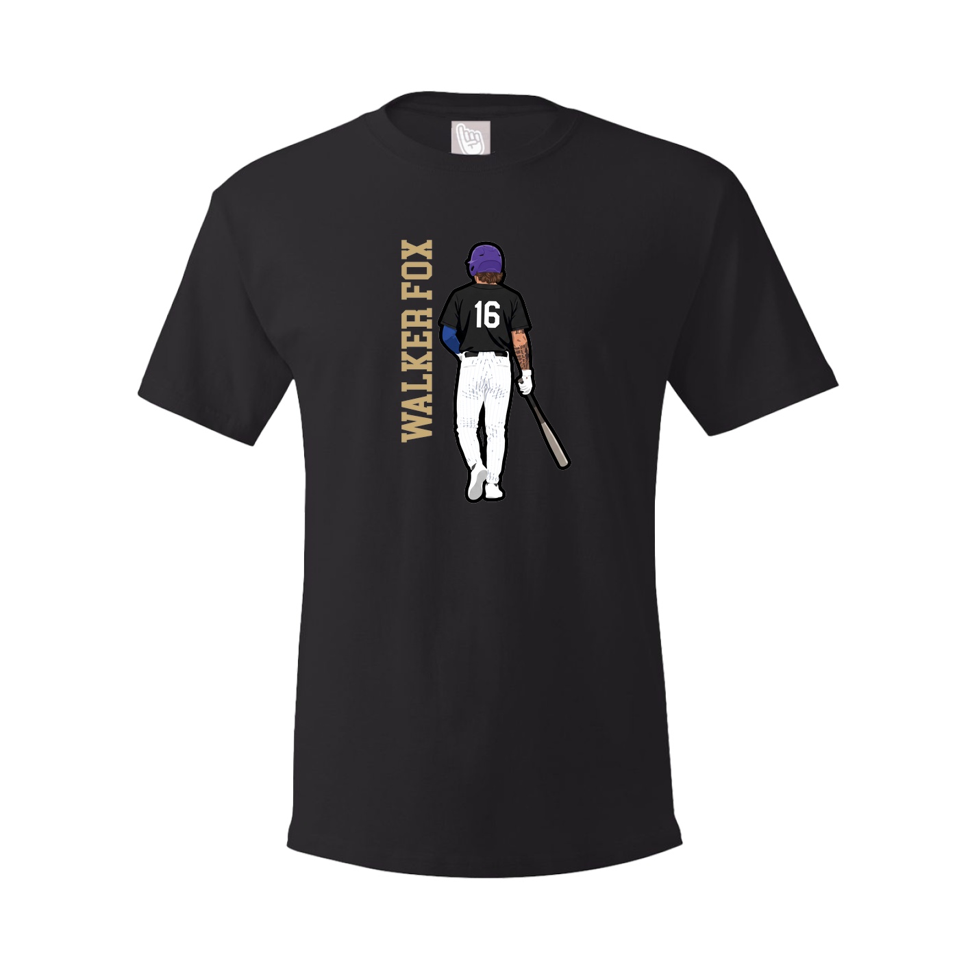 Tee — Name Vertical in Black