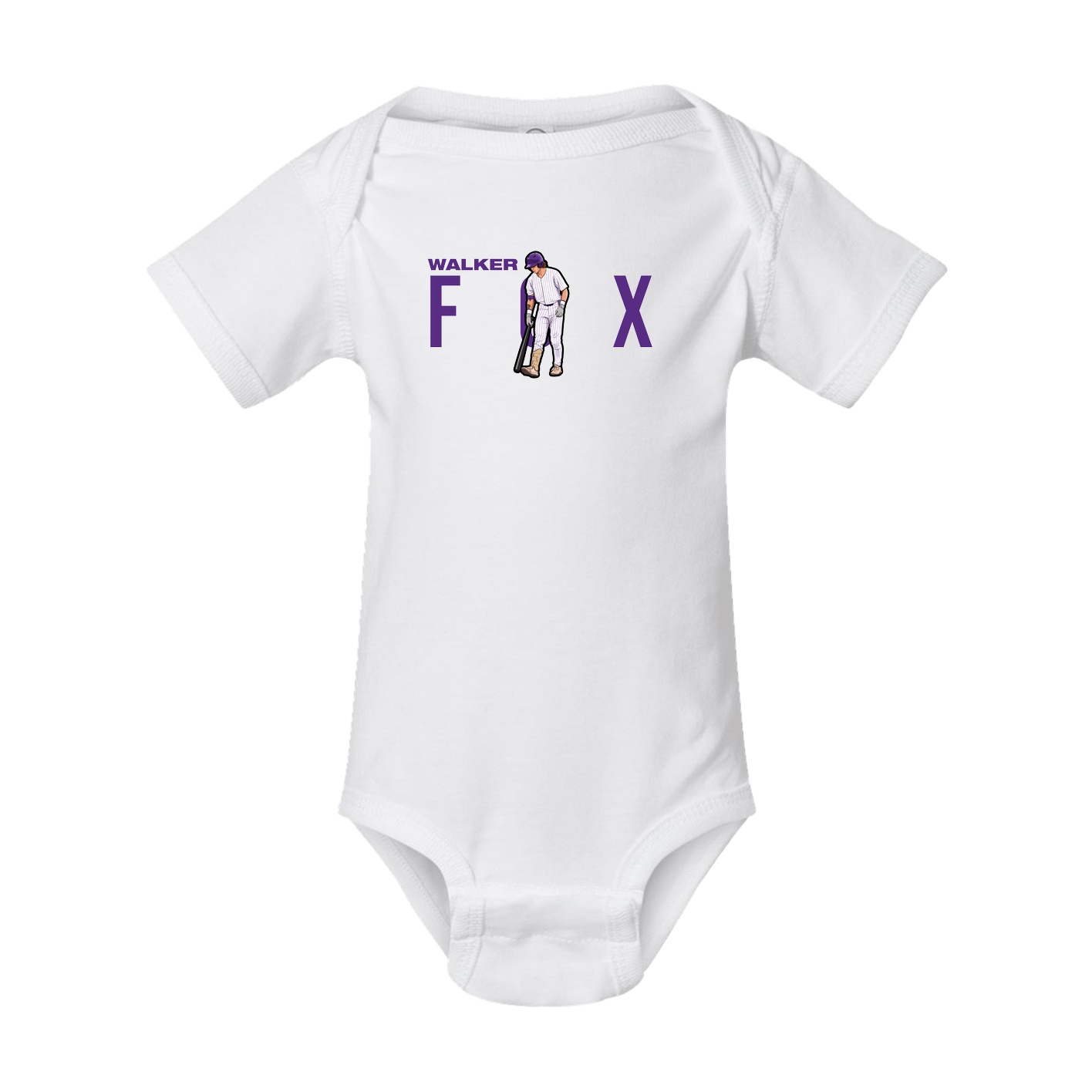 Baby Onesie — Player Name in White