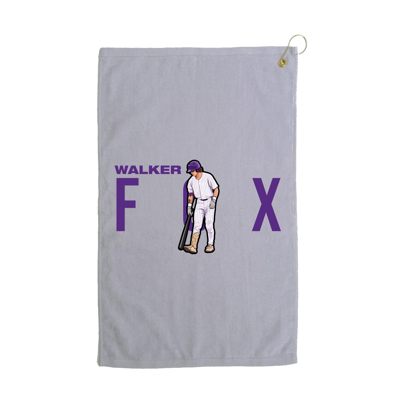 Golf Towel — Player Name in Grey