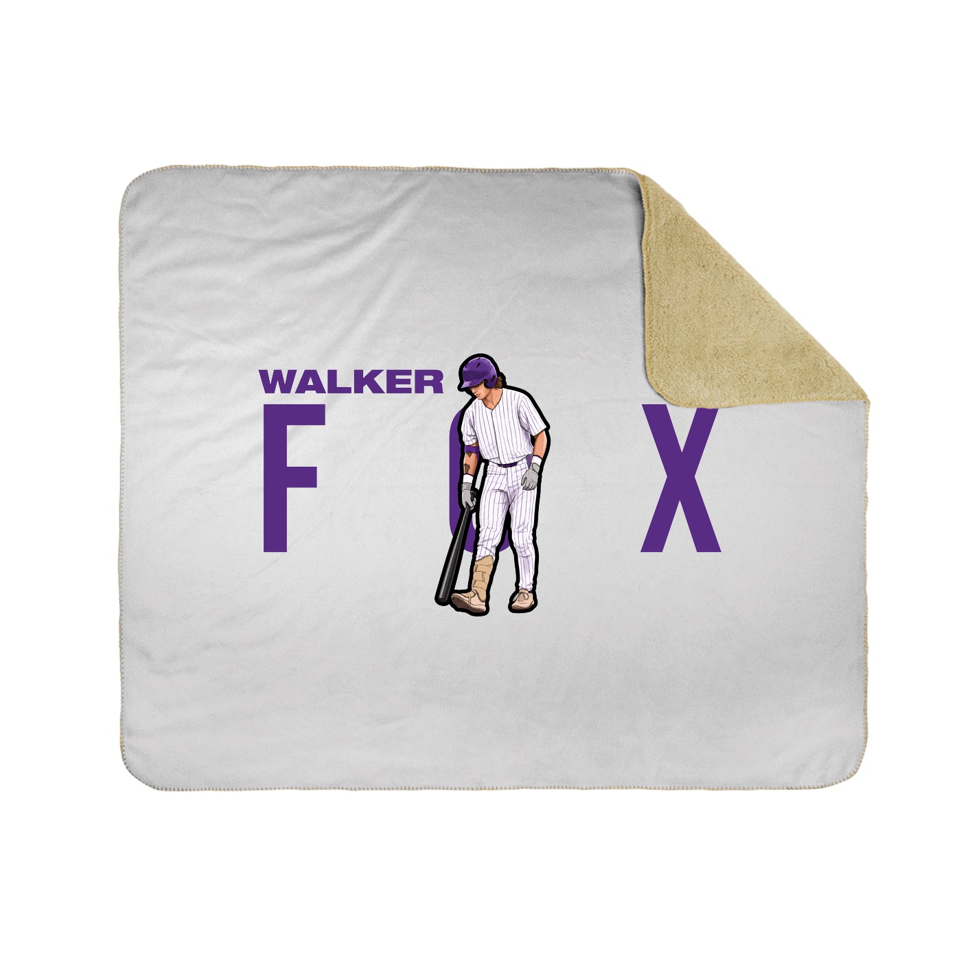 Throw Blanket — Player Name in White