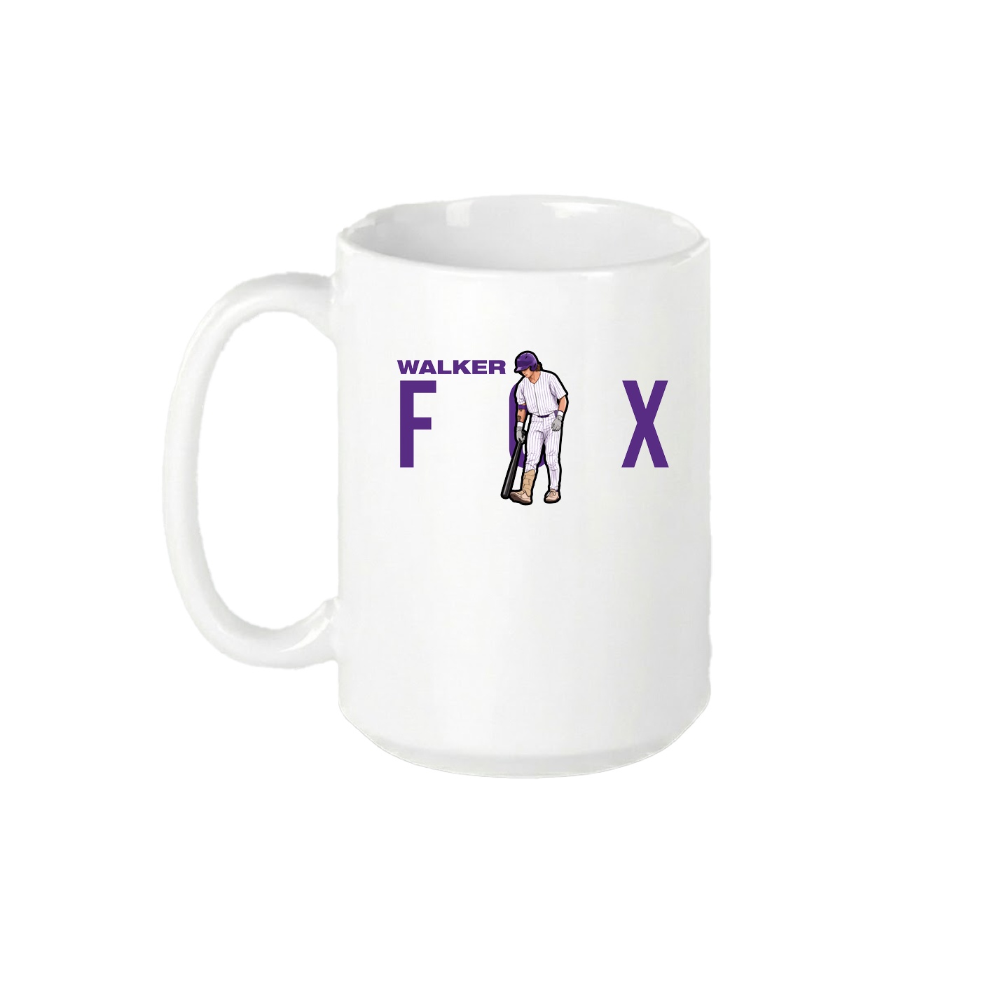 15oz Coffee Mug — Player Name in White