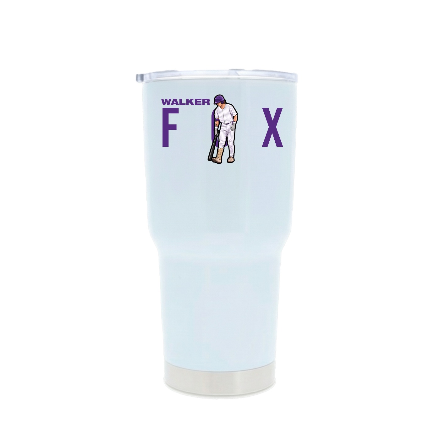 30oz Stainless Steel Tumbler — Player Name in White