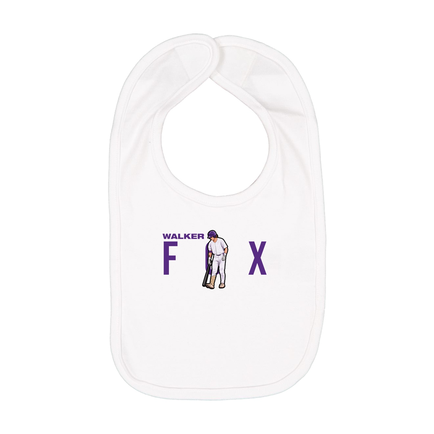 Infant Bib — Player Name in White