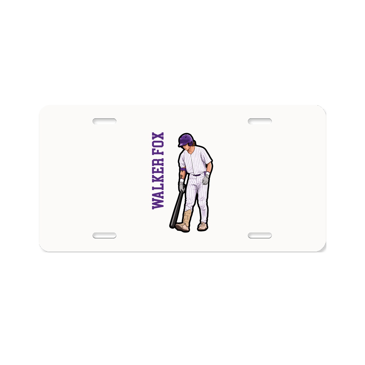 License Plate — Name Vertical in Classic