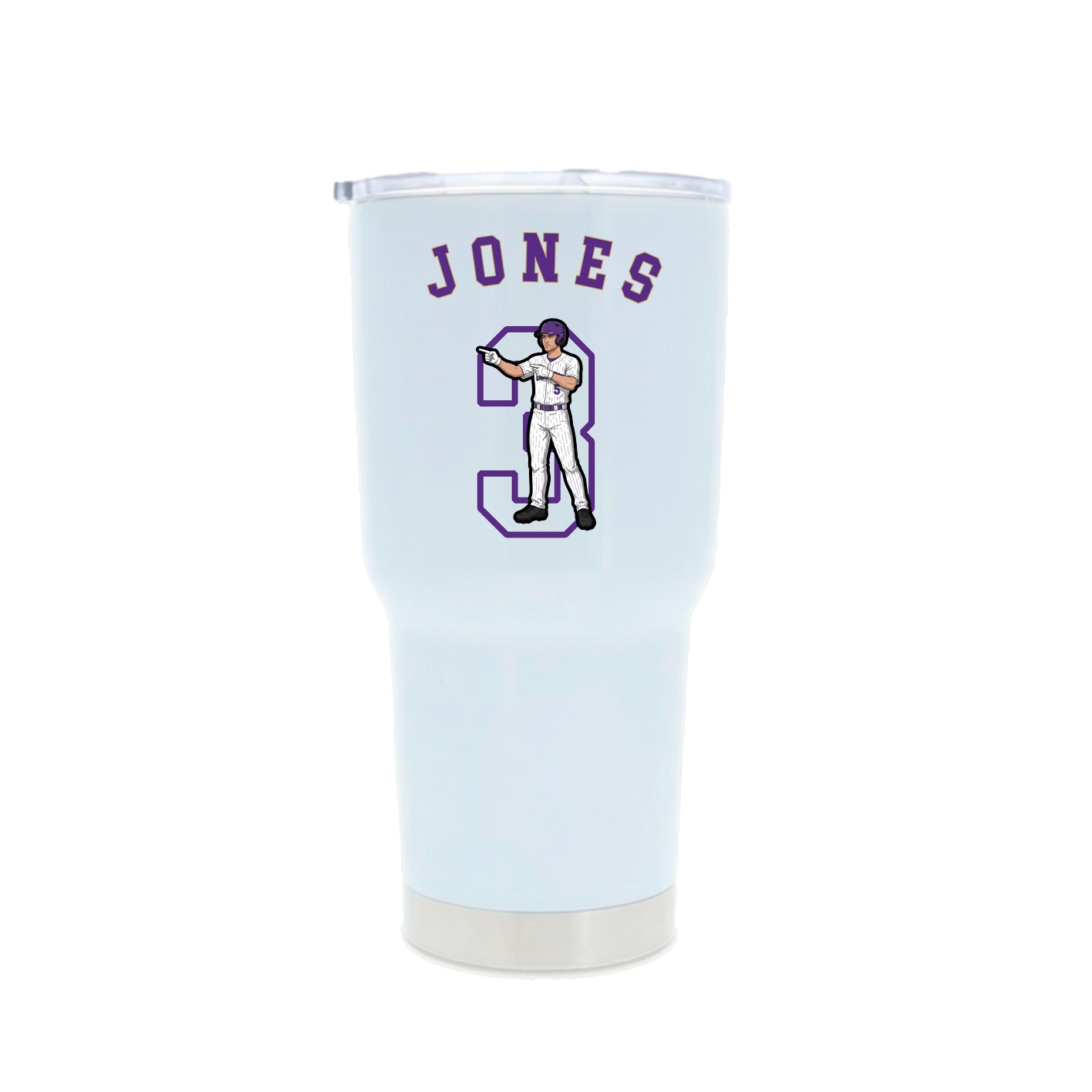 30oz Stainless Steel Tumbler — Shirsey Arch in White