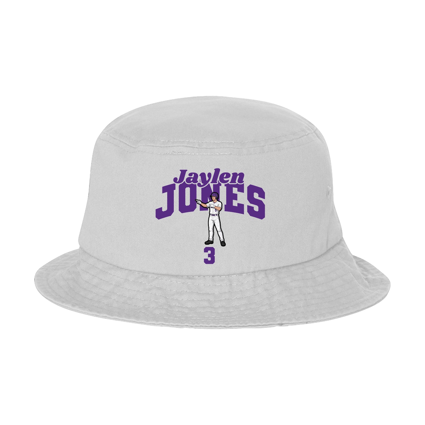 Bucket Cap — Signature Arch in White