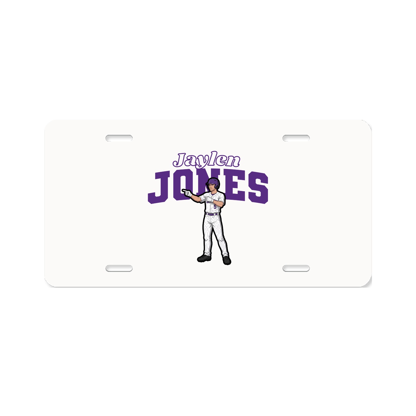 License Plate — Name Arch in Classic