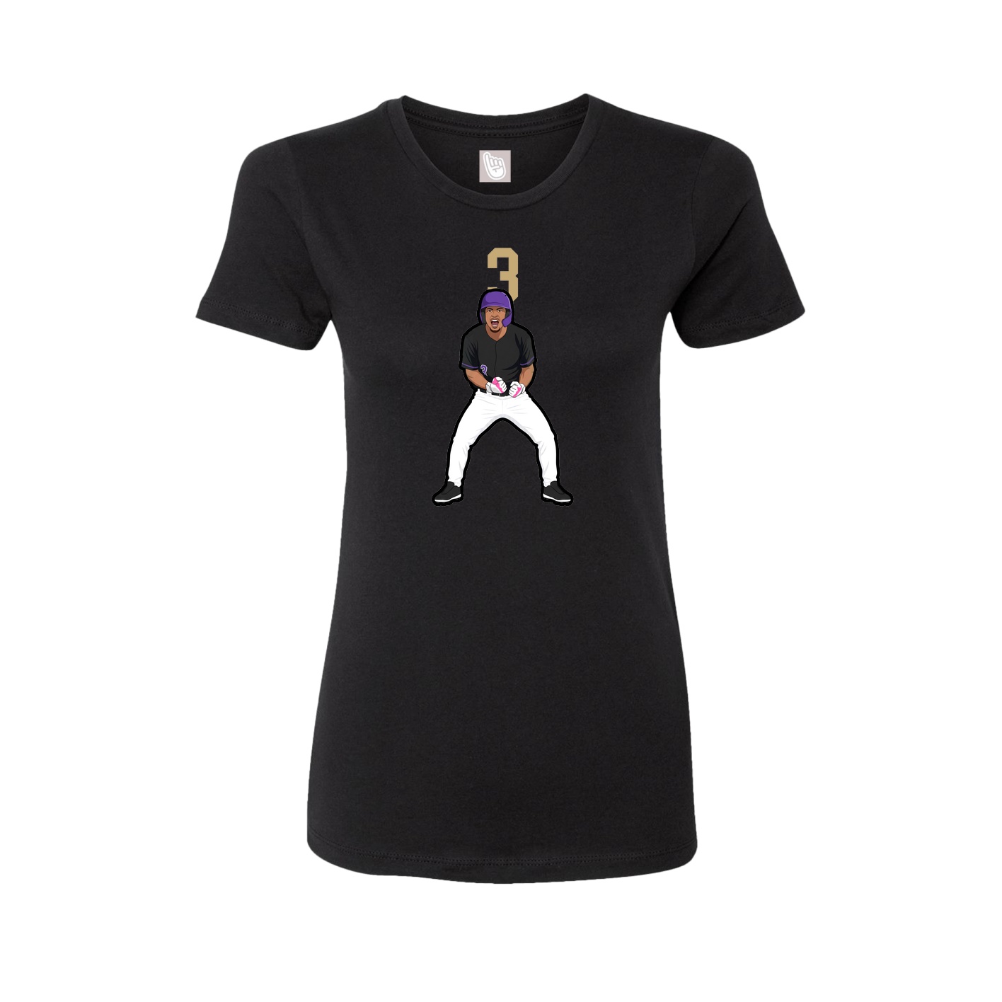 Womens Tee — Number Top in Black