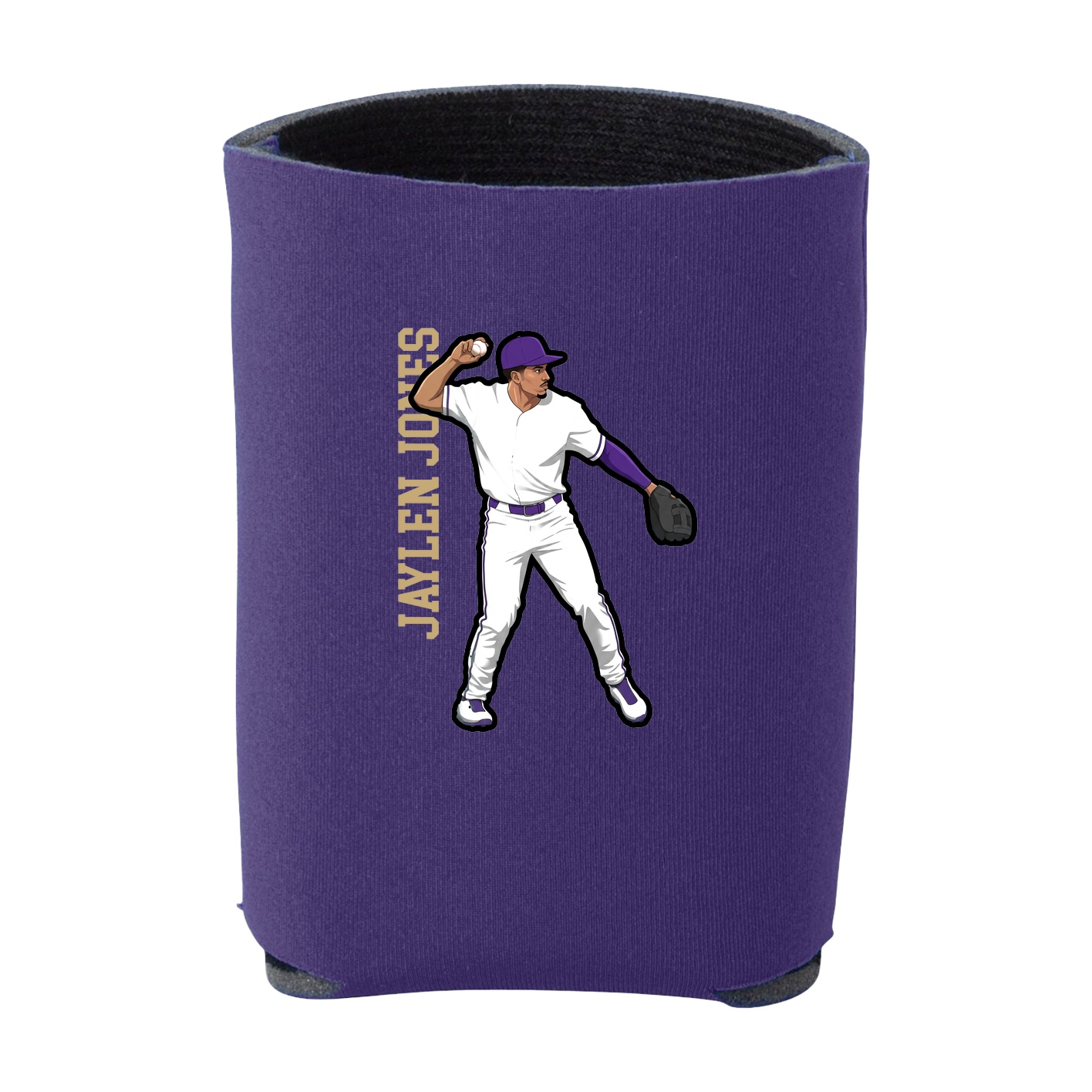 Can Holder — Name Vertical in Purple