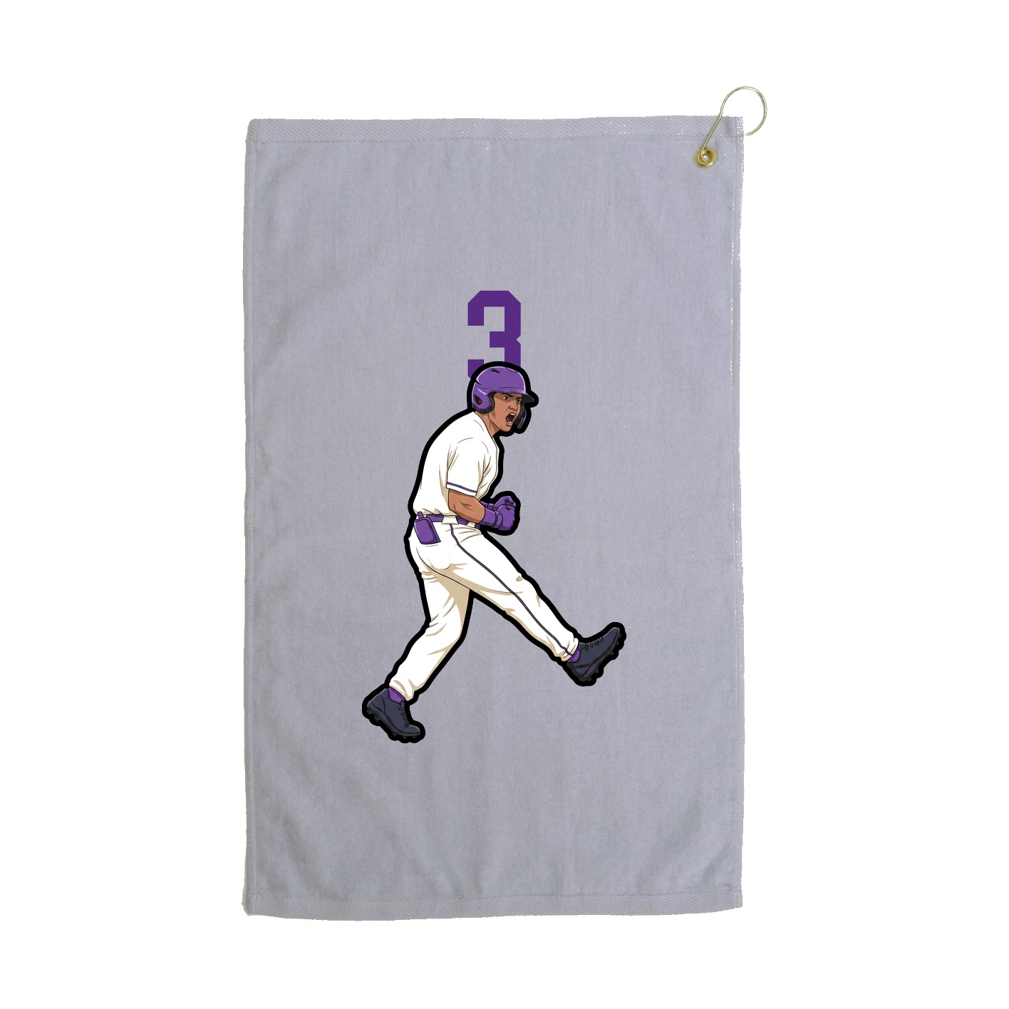Golf Towel — Number Top in Grey