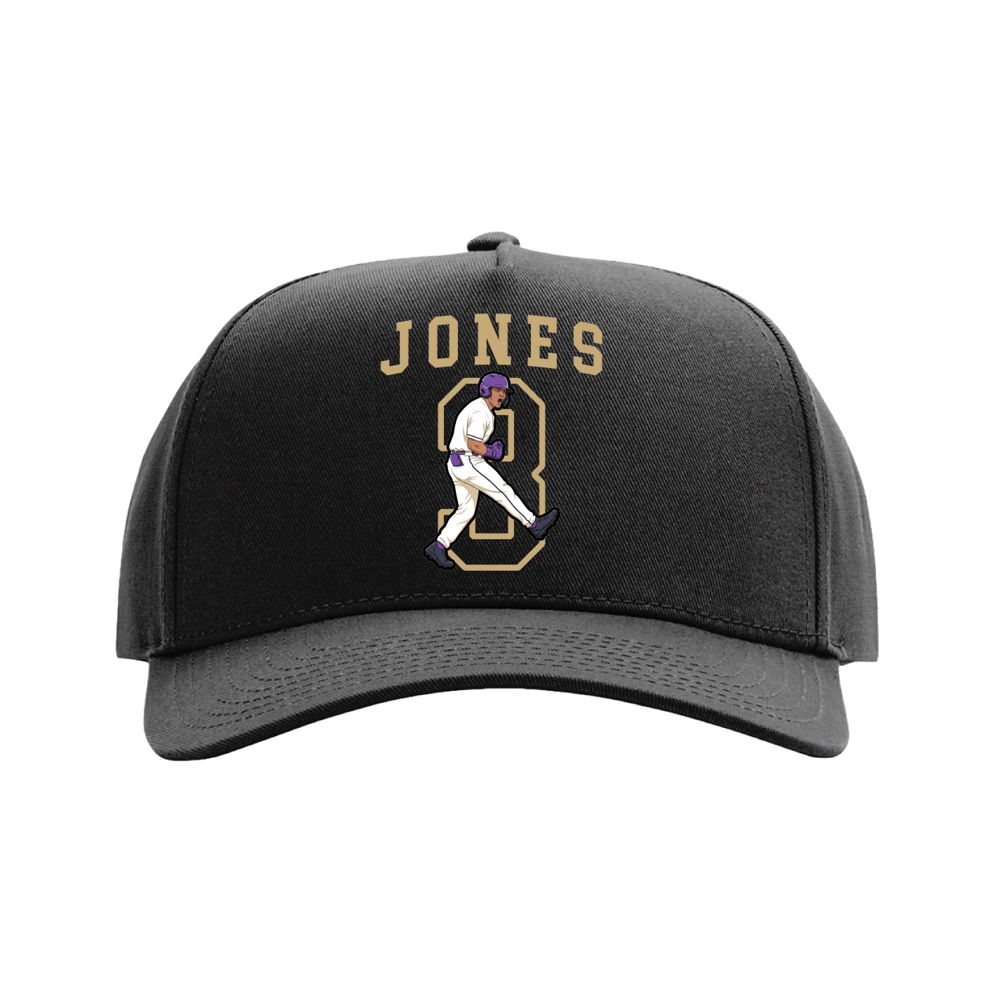 Full Fabric Five-Panel Champ Cap — Shirsey in Black