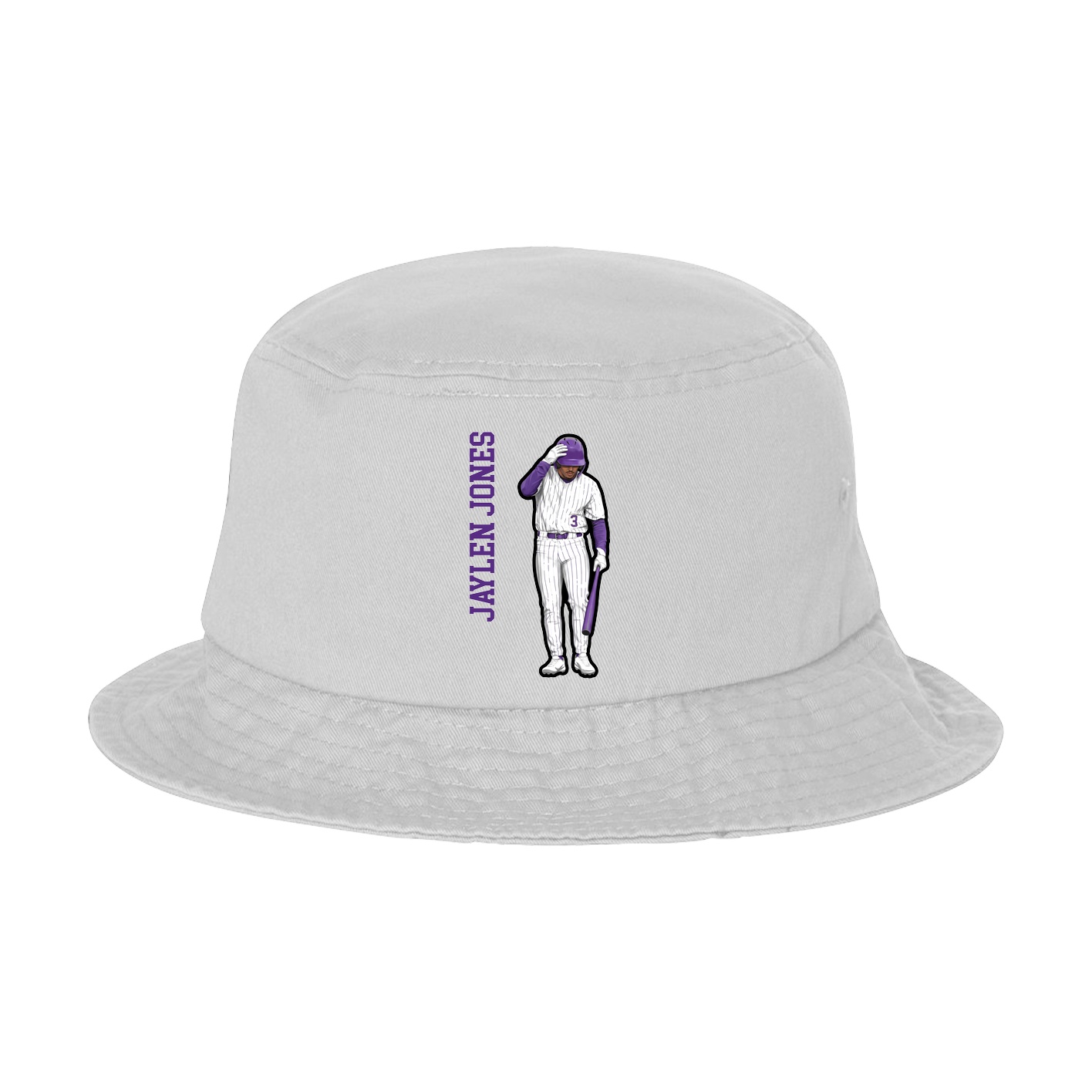Bucket Cap — Name Vertical in White