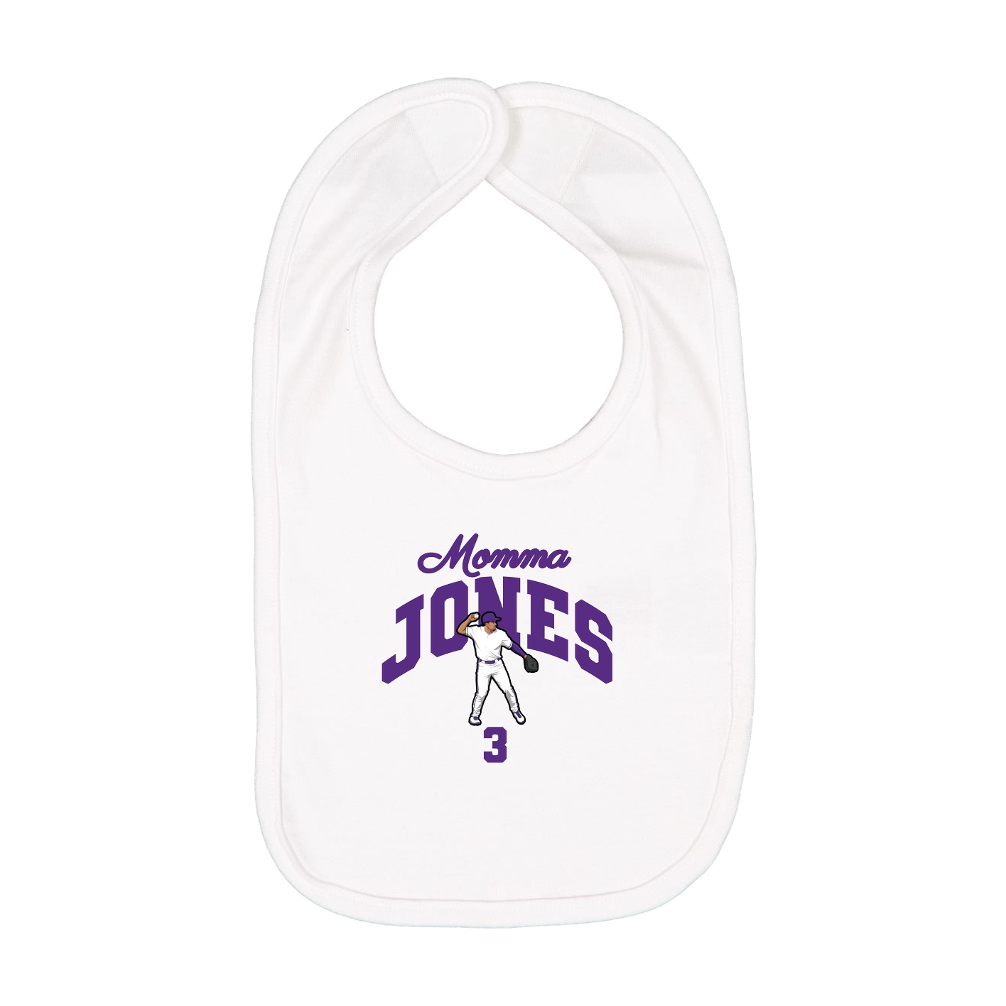 Infant Bib — Mothers Day Arch in White