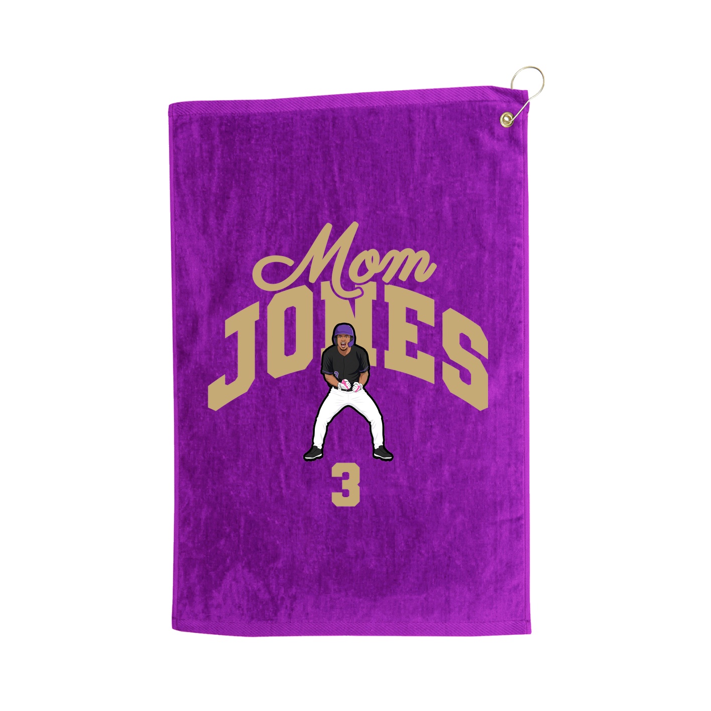 Golf Towel — Mothers Day Arch in Purple