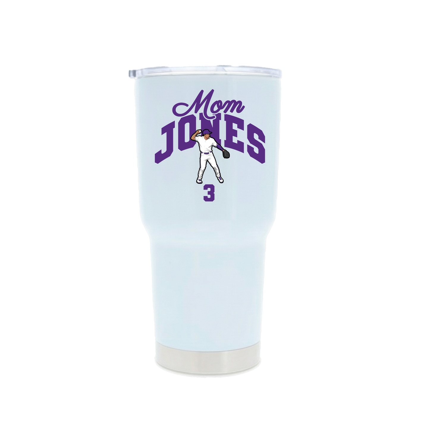 30oz Stainless Steel Tumbler — Mothers Day Arch in White