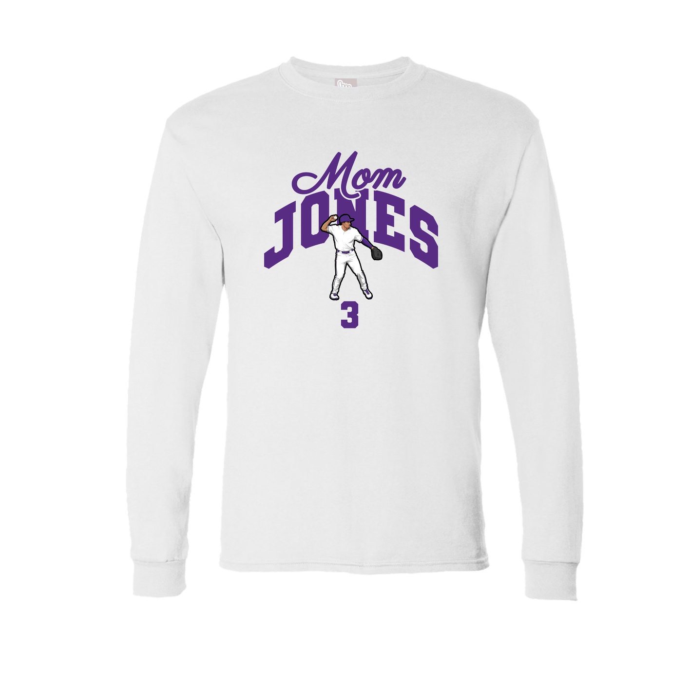 Long Sleeve Tee — Mothers Day Arch in White
