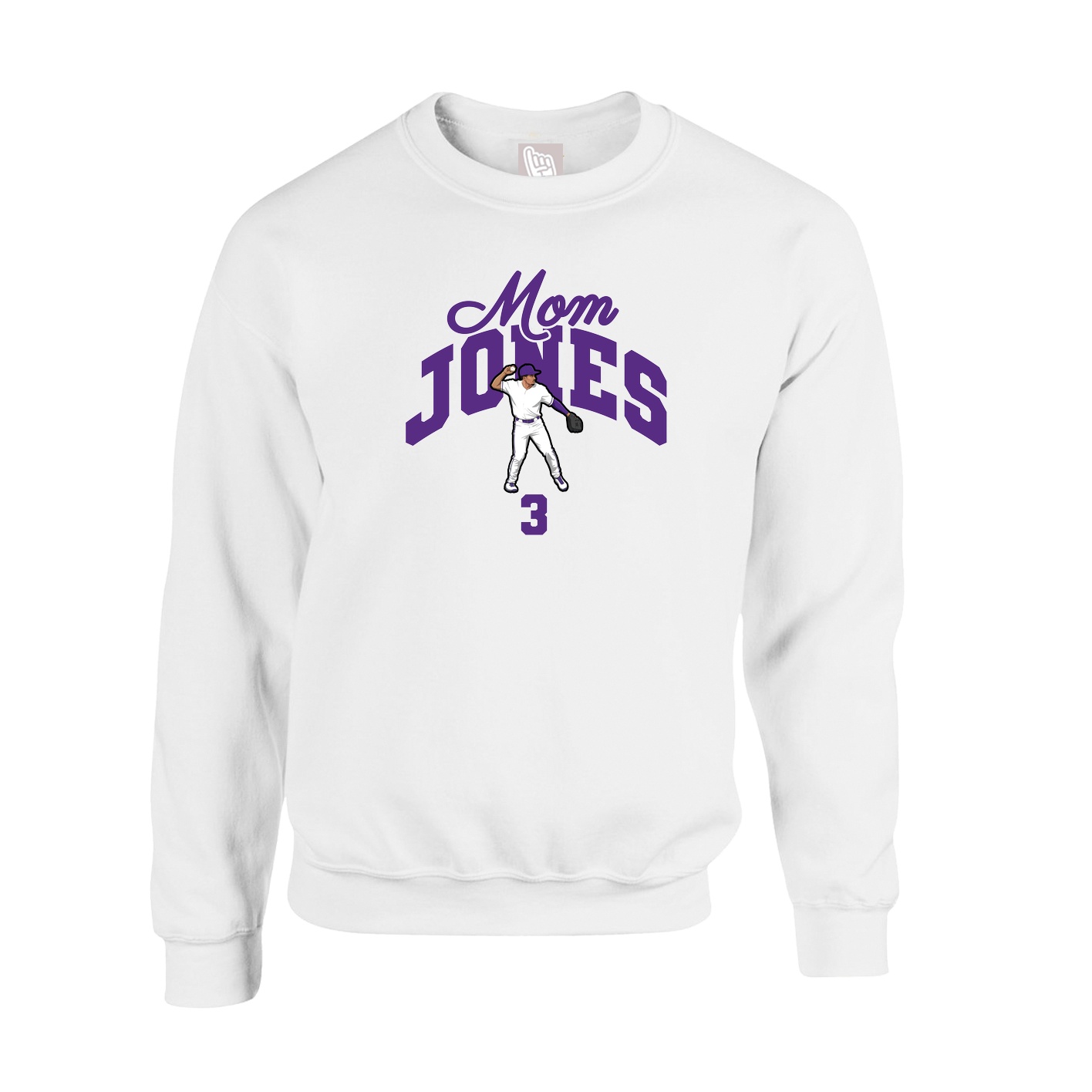 Fleece Crew — Mothers Day Arch in White