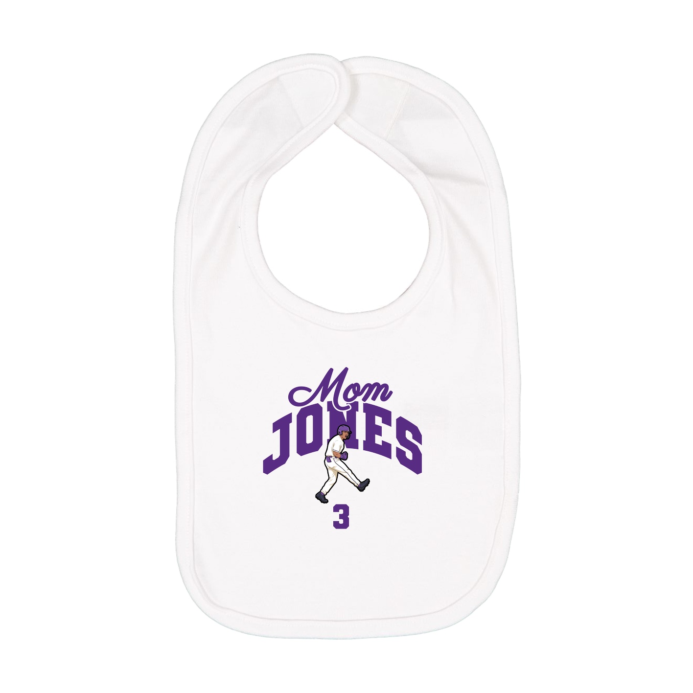 Infant Bib — Mothers Day Arch in White