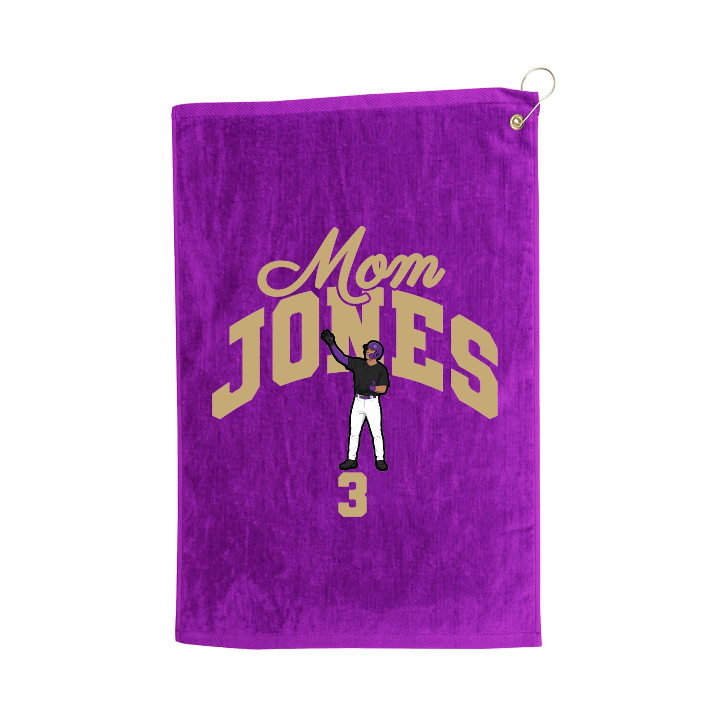 Golf Towel — Mothers Day Arch in Purple