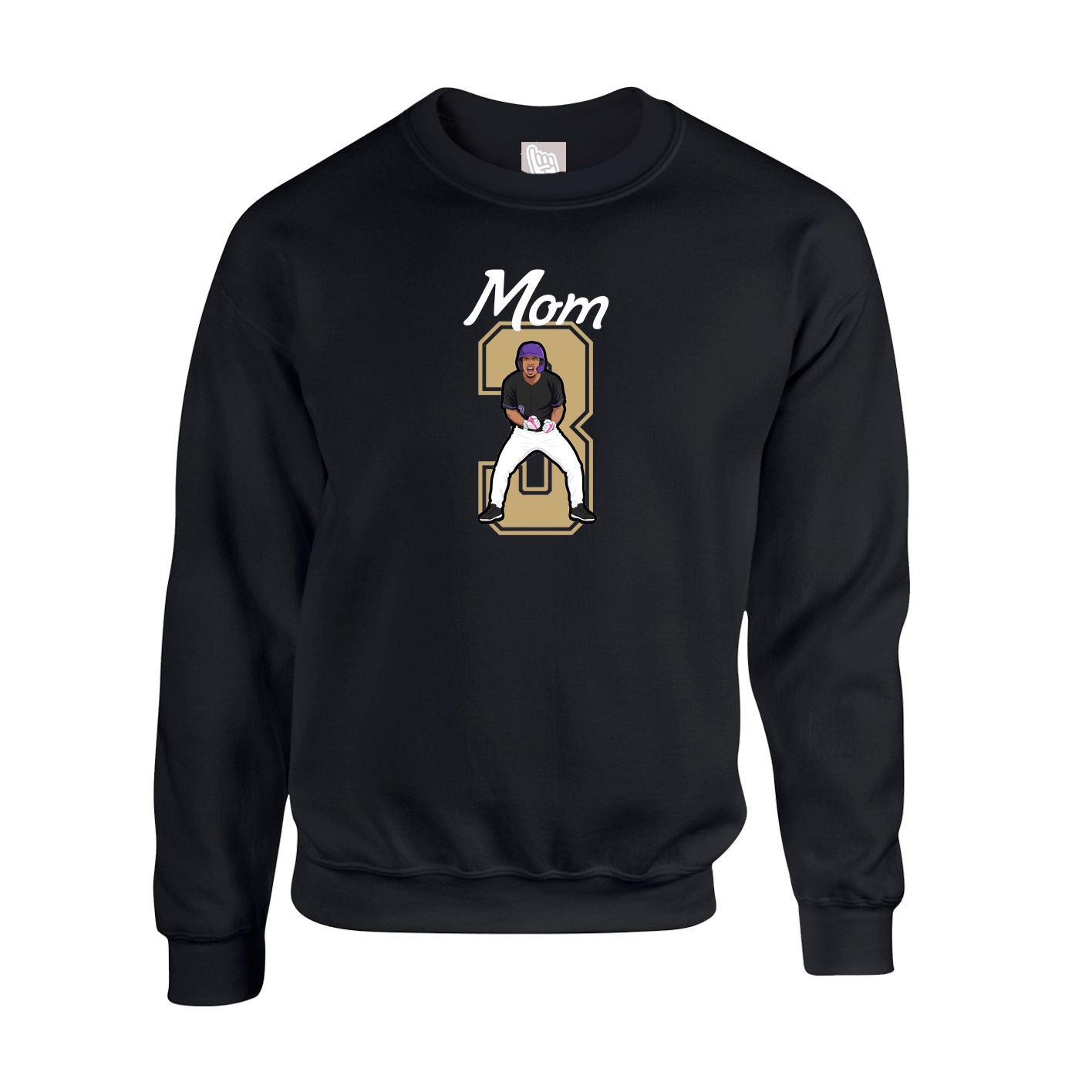Fleece Crew — Mothers Day Shirsey in Black